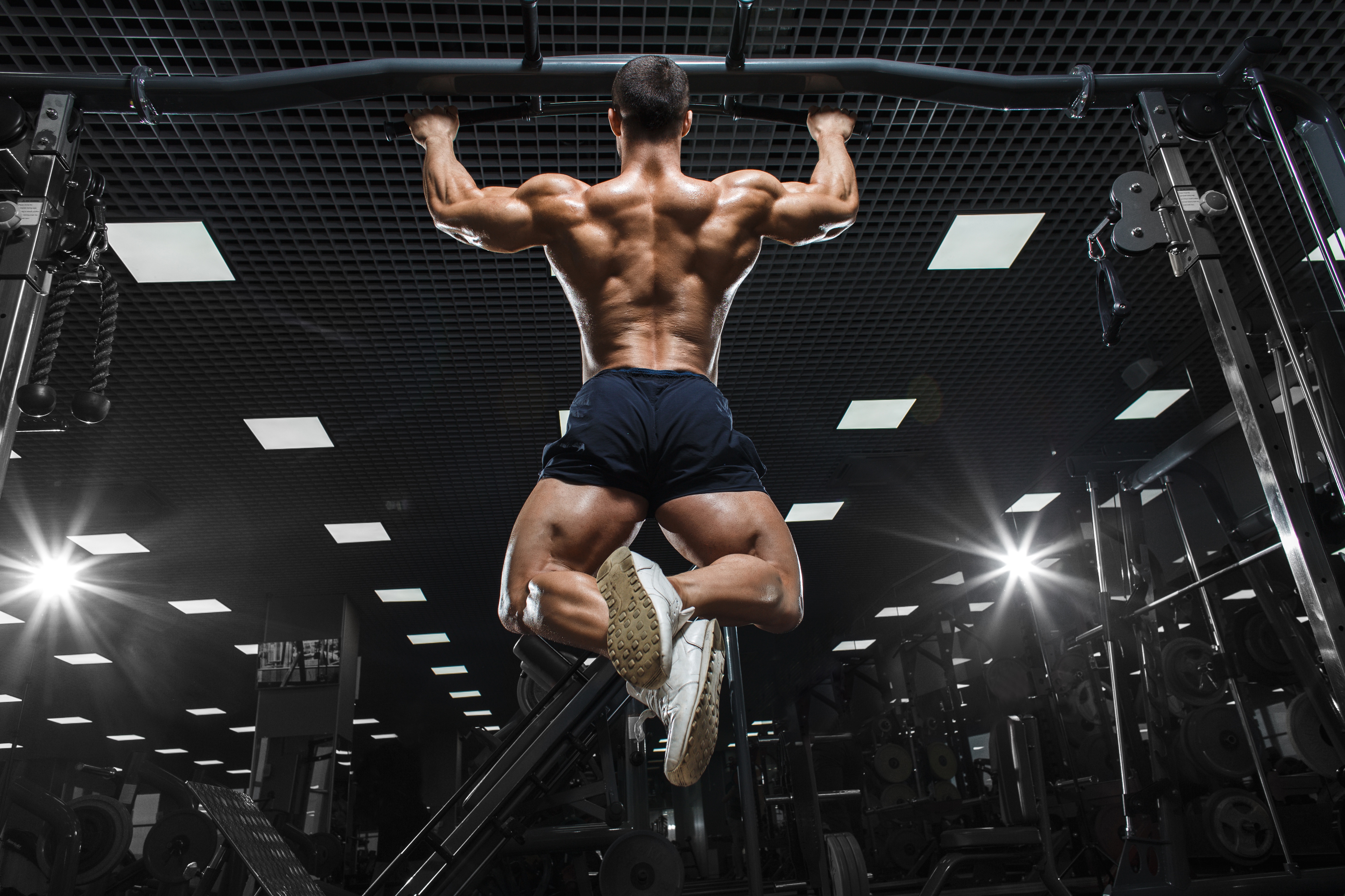 5531x3687 Wallpaper back, Muscle, muscle, back, the horizontal bar, workout, gym, gym for mobile and desktop, section спорт, resolution 5531x3687