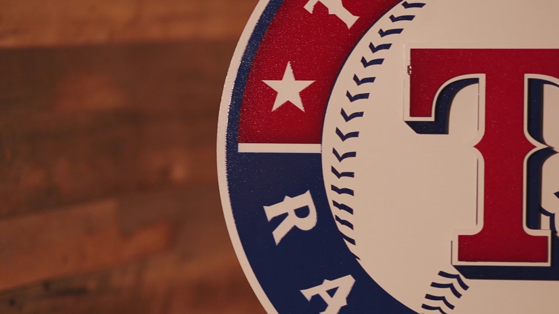 1920x1080 Texas Rangers Crest 3D Metal Artwork