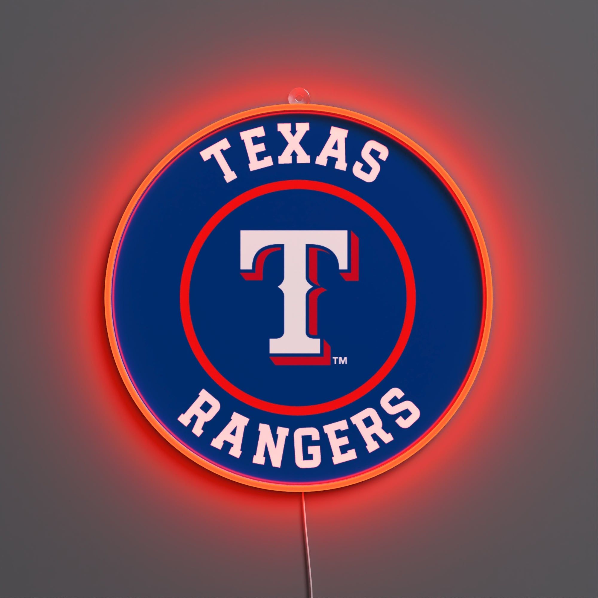 2000x2000 Texas Rangers Rounded Logo, LED neon sign