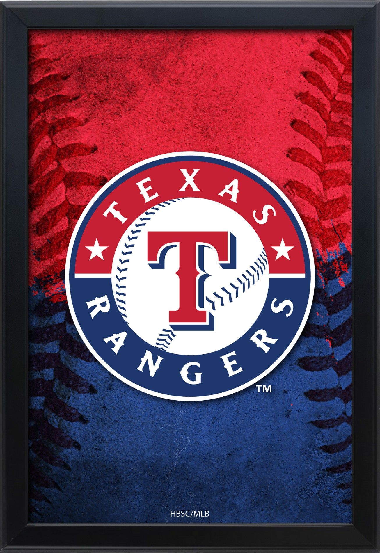 1306x1901 Texas Rangers Backlit LED Sign. MLB Backlit LED Framed Sign. Holland Game Room