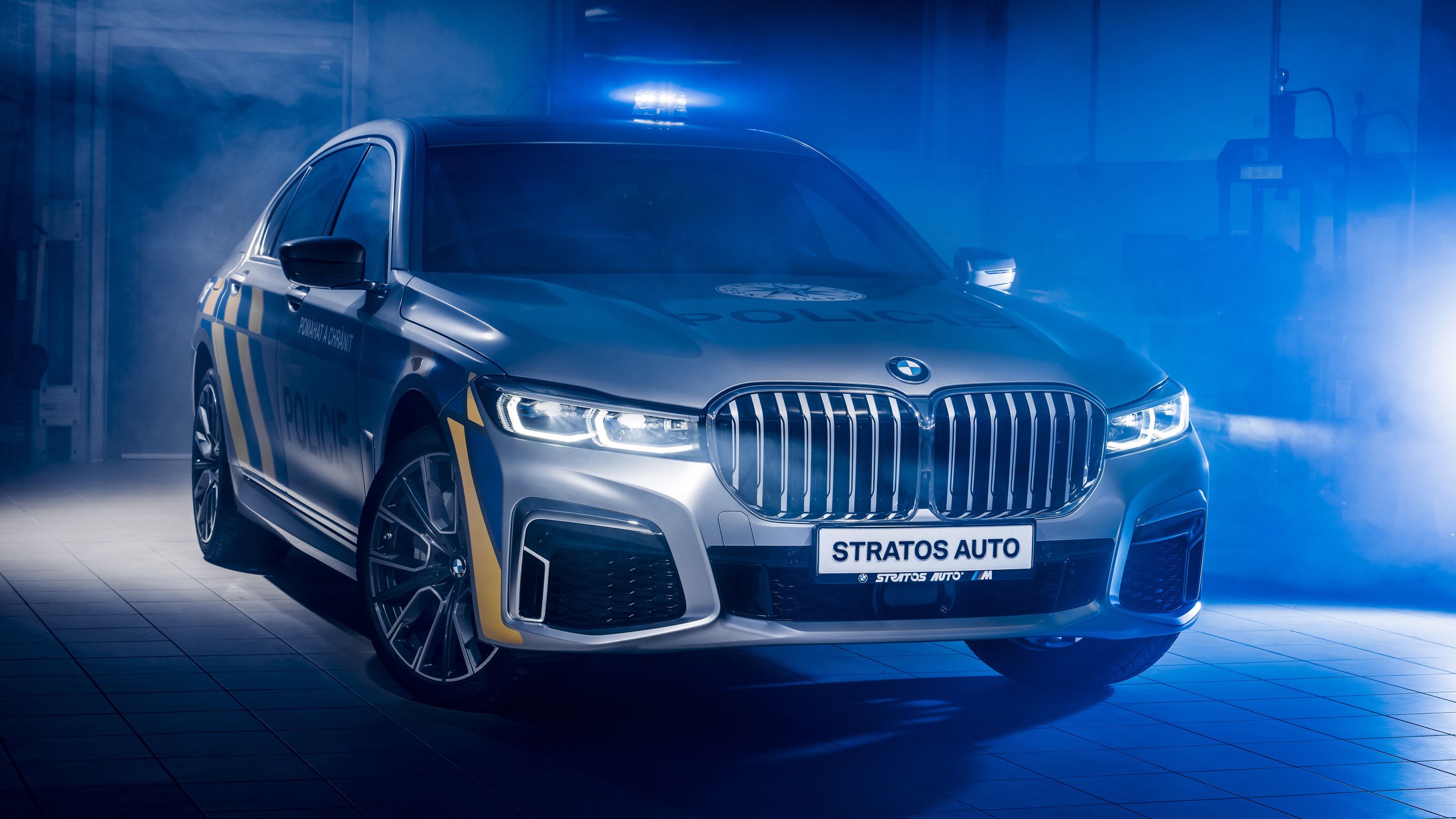 3000x1688 BMW 745Le xDrive M Sport Policie 2019 Wallpaper Car Wallpaper