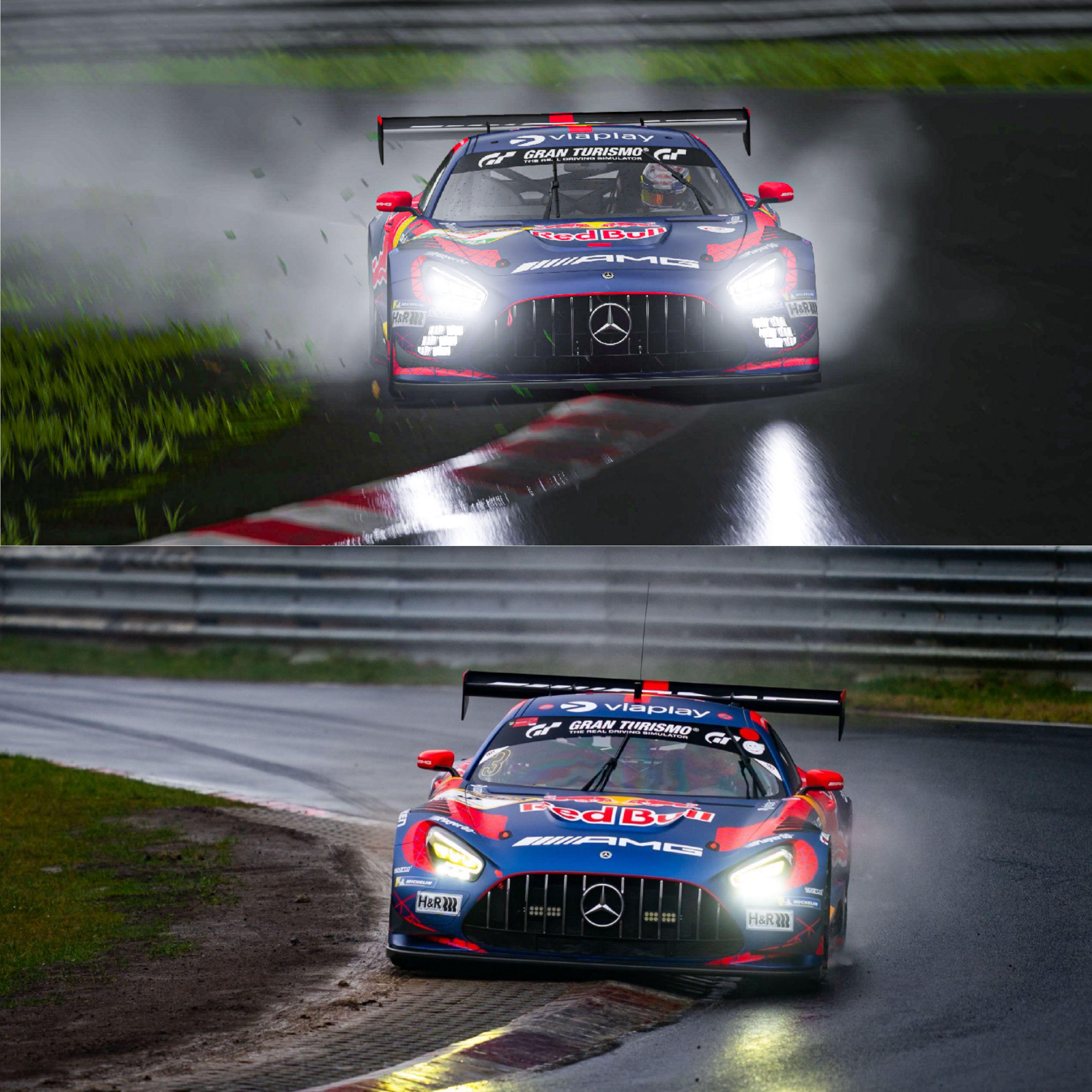 2880x2880 Max Verstappen's AMG GT3 at the 'Ring: GT7 vs. Real