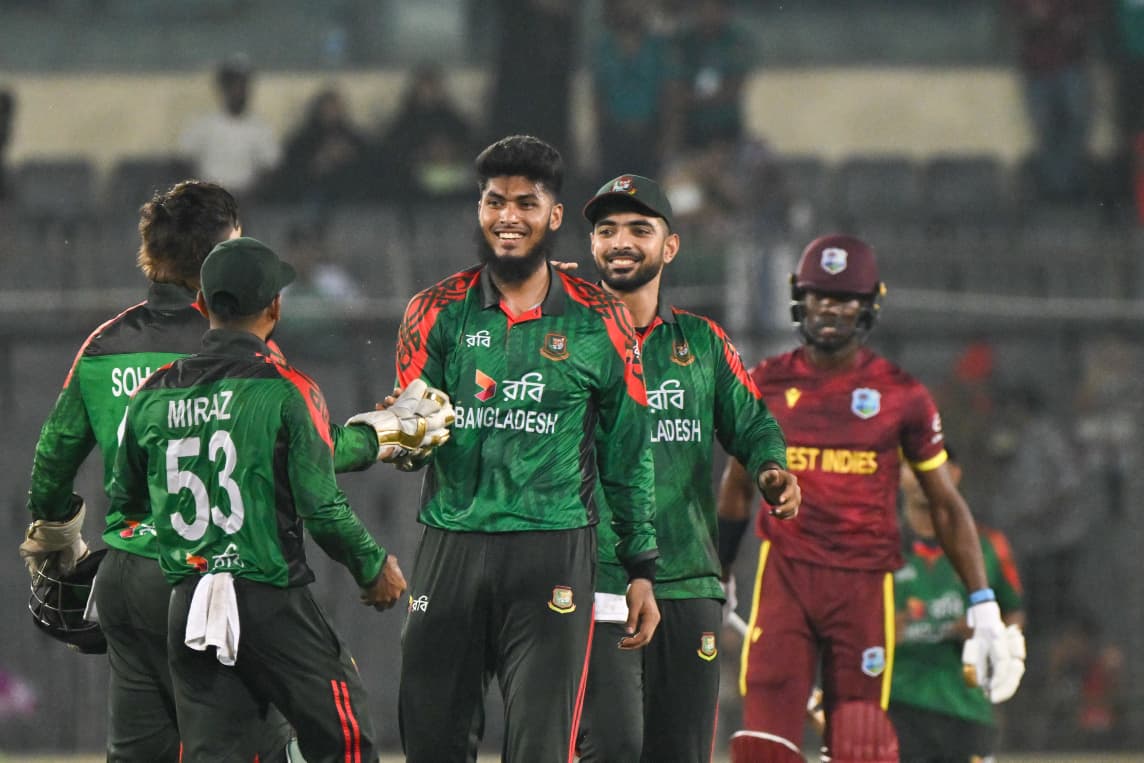 1144x763 Rishad's magic spell crumbles the West Indies batting lineup ©BDCricTime. Cricket Photo. Latest Cricket image