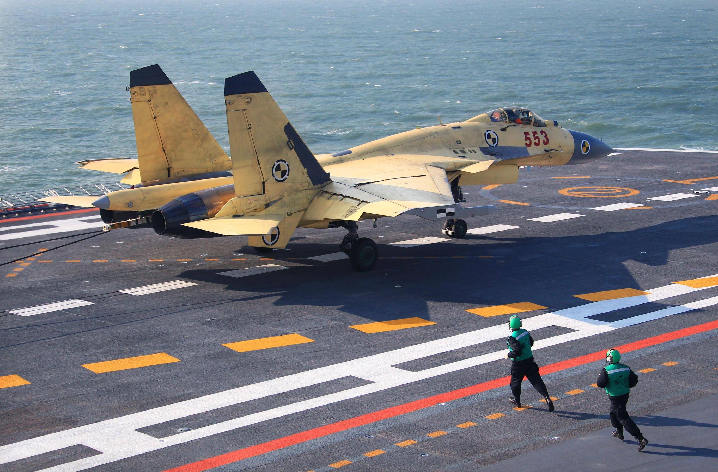 2754x1812 Wallpaper Landing, Shenyang Aircraft Corporation, Carrier Based Fighter Shenyang J Created On The Basis Of The Soviet Su 33 For Mobile And Desktop, Section авиация, Resolution 2754x1812
