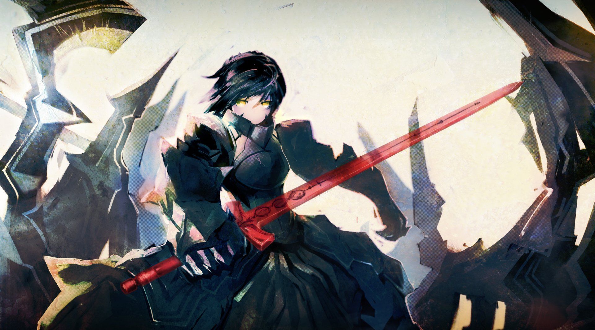 1920x1064 Fate Stay Night Quad HD Wallpaper: Crimson Saberx1811