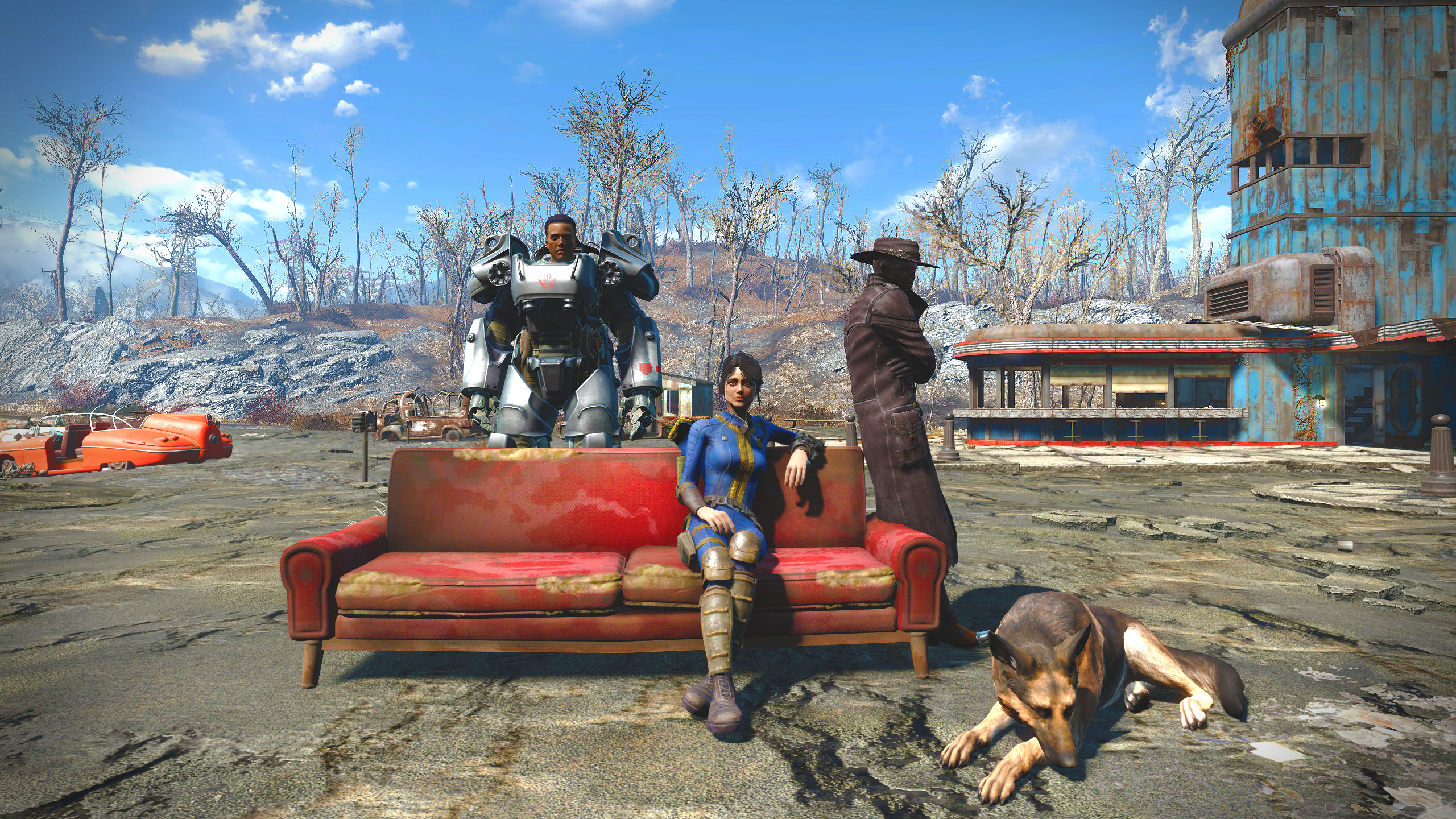 2560x1440 Recreated the TV show poster in Fallout 4