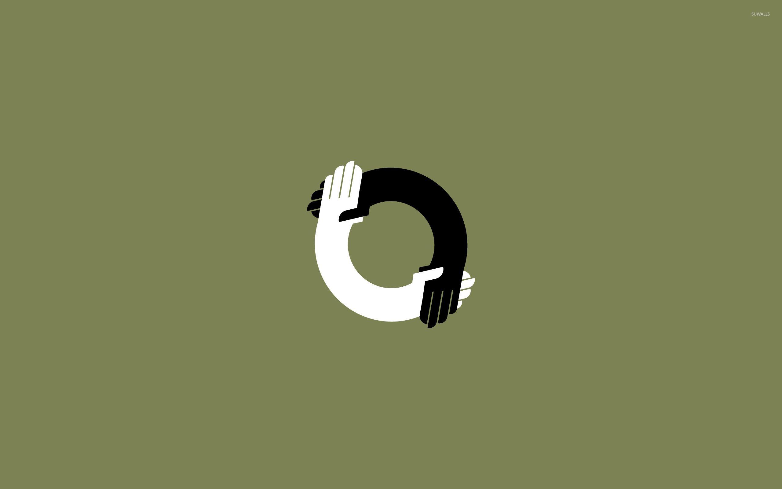 2560x1600 Yin yang handshake wallpaper wallpaper