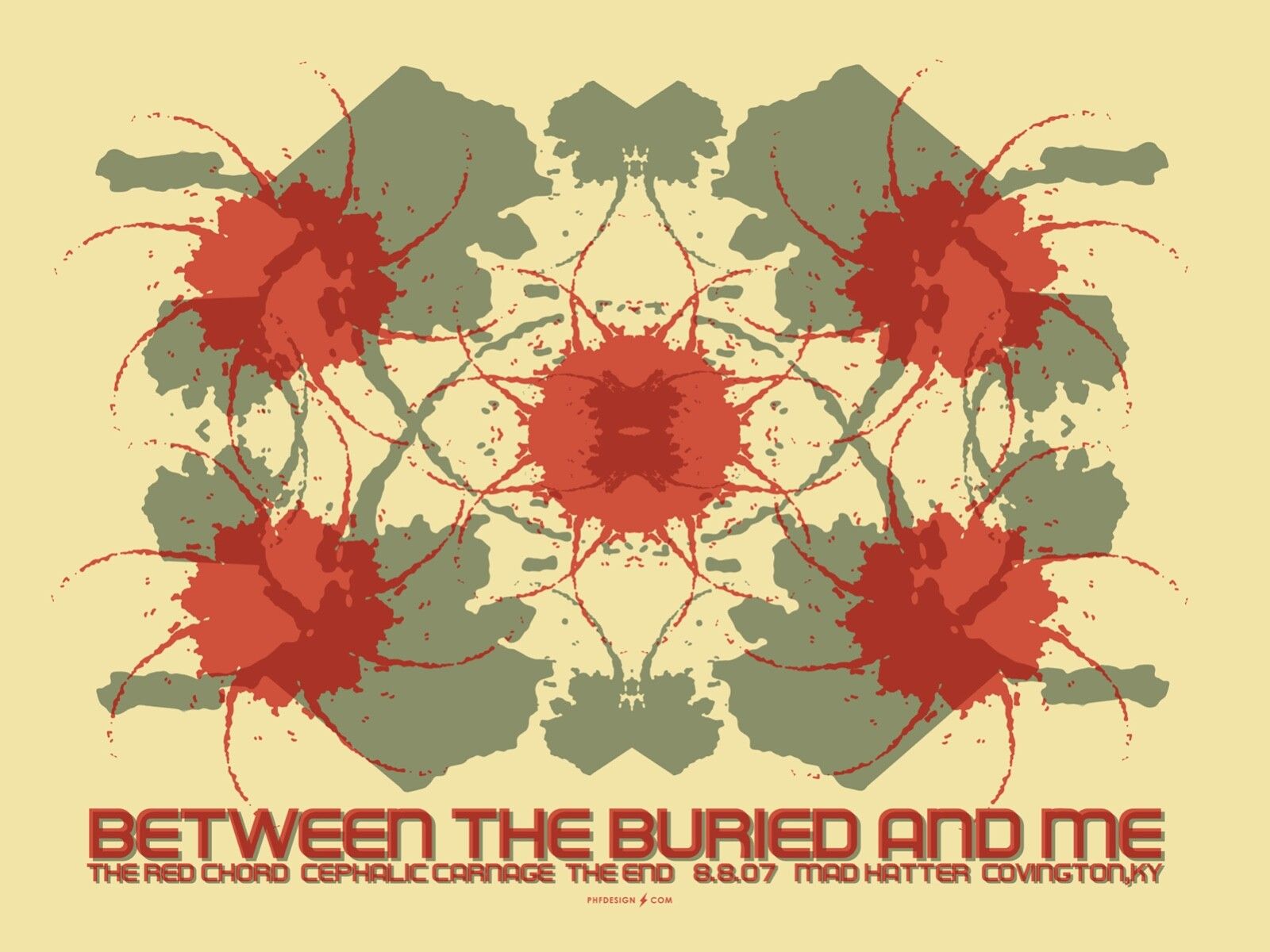1600x1200 Between The Buried And Me August 2007 Limited Edition Gig Poster