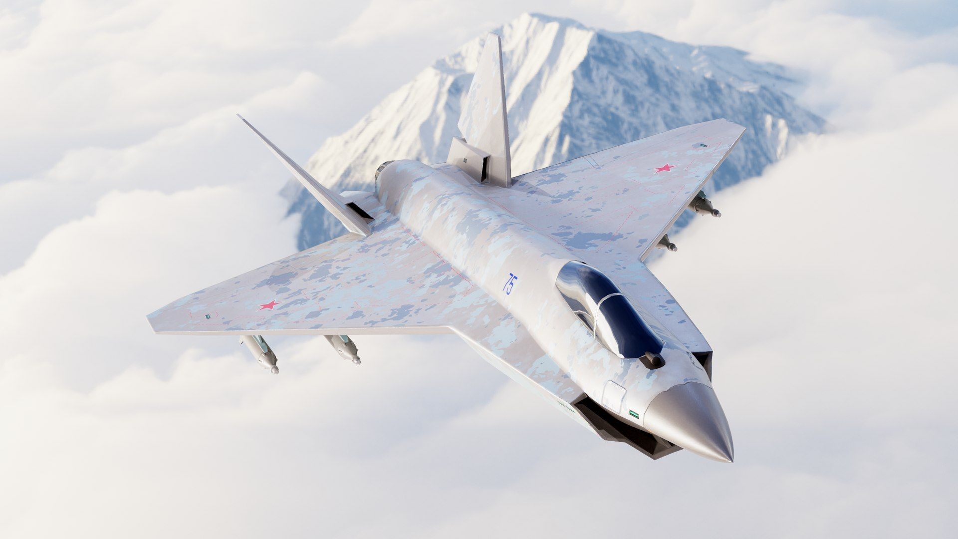 1920x1080 3D Sukhoi Su 75 Checkmate Model