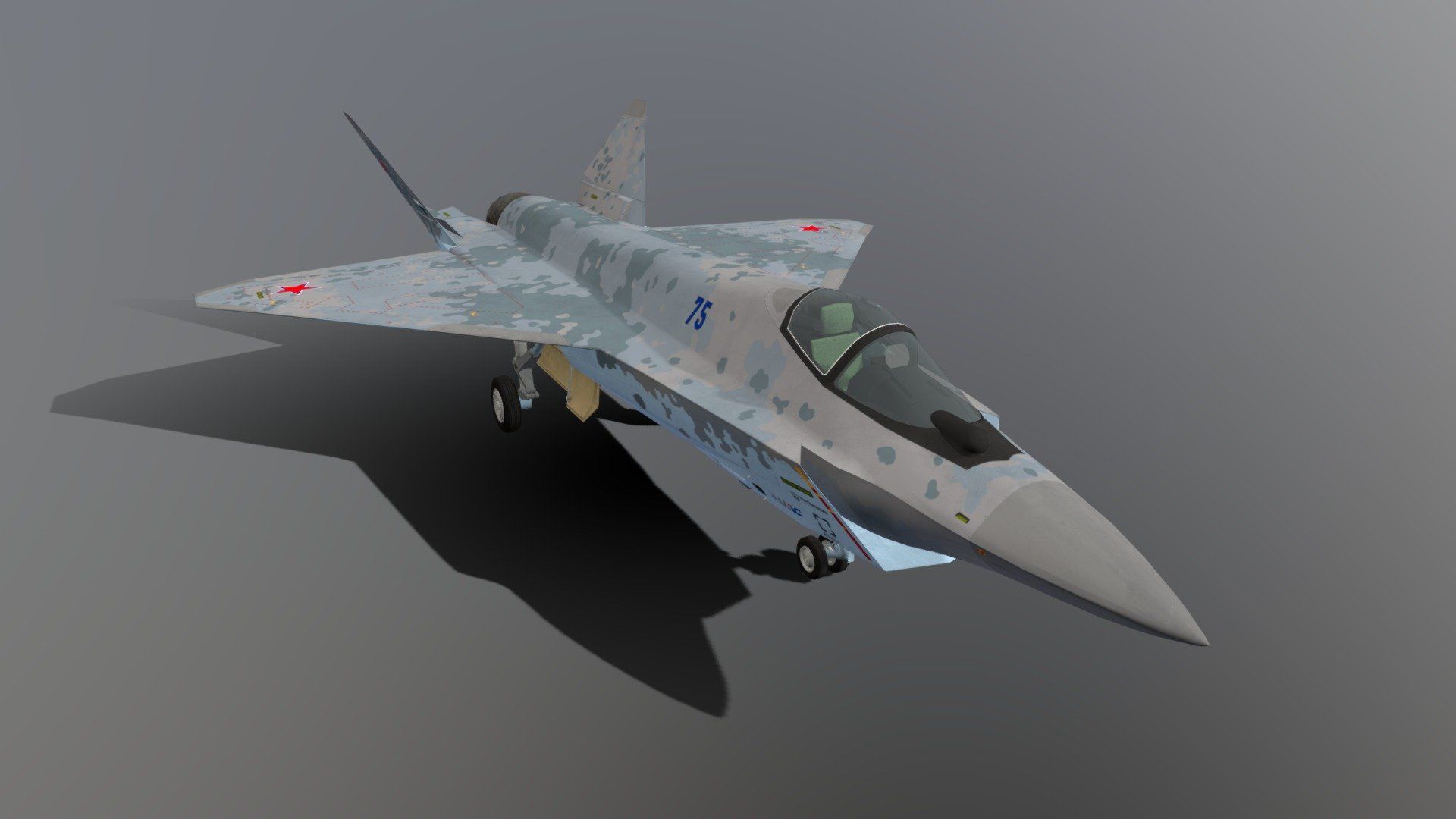 1920x1080 Sukhoi Su 75 Free 3D Model By 42manako [1c40d63]