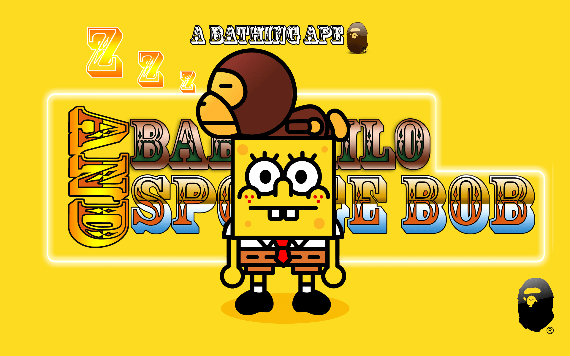 1920x1200 Spongebob Bape Wallpaper