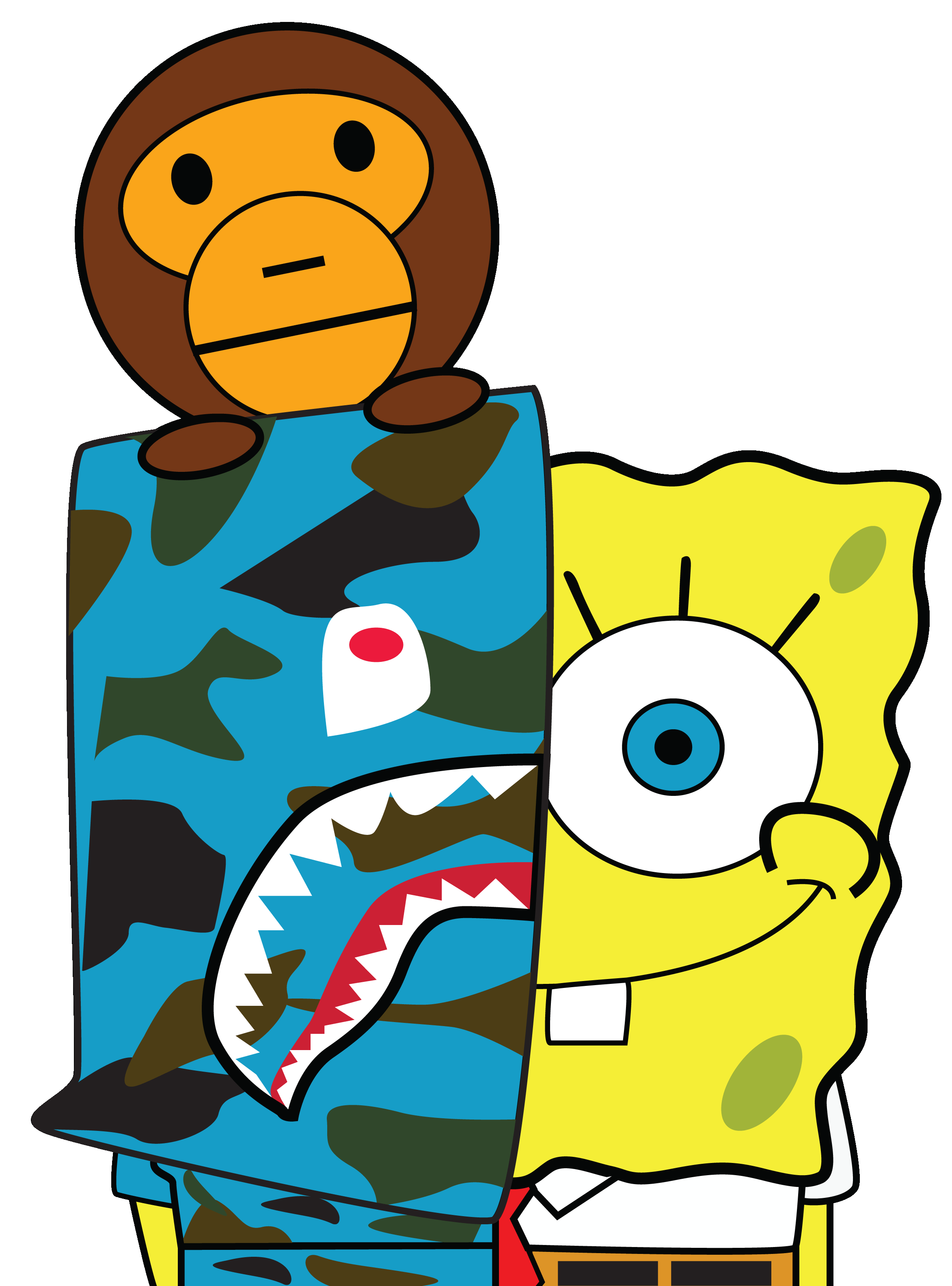 2345x3167 Spongebob Bape Wallpaper