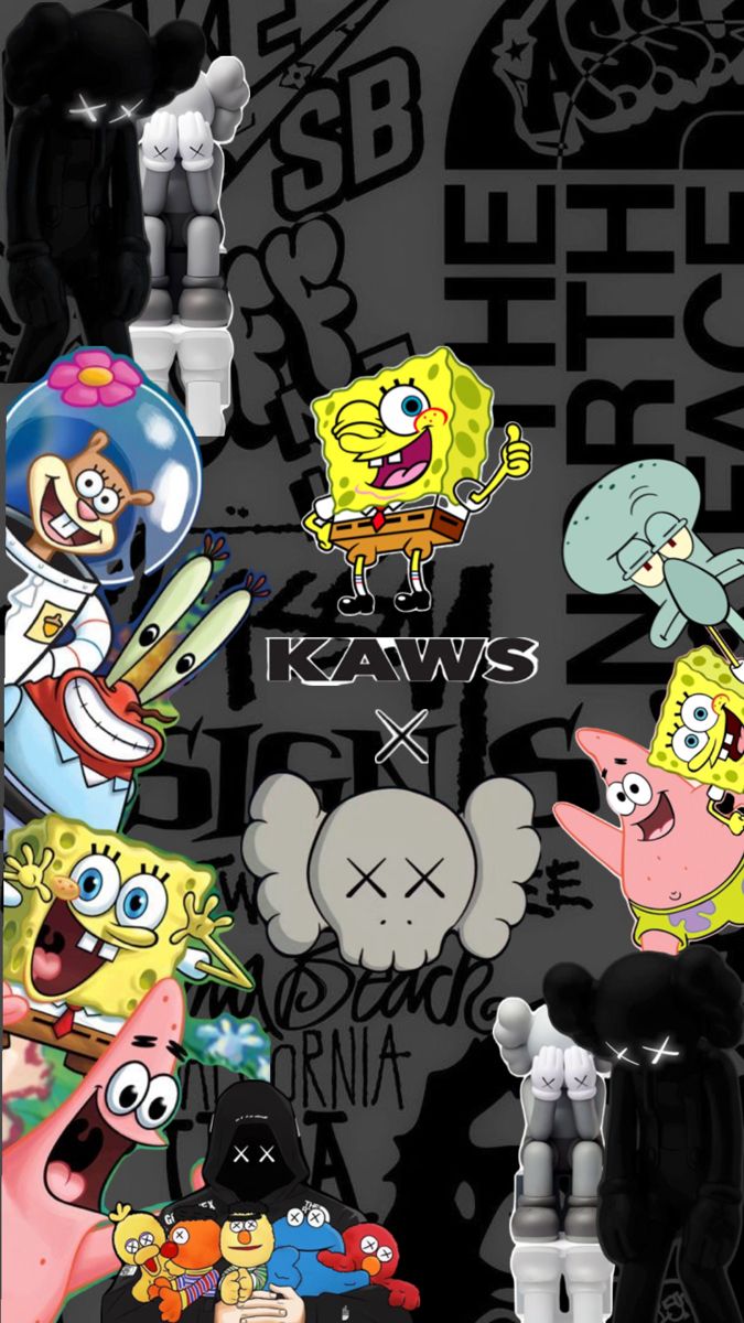675x1200 Kaws X spongebob. Bape art, Cute disney characters, Kaws wallpaper