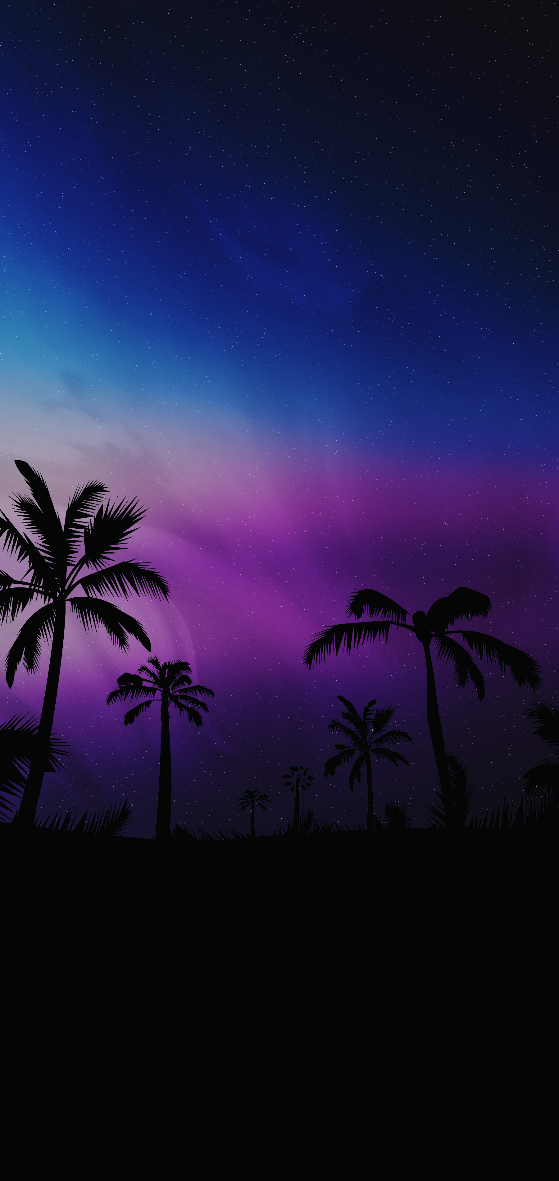 1800x3800 Beautiful summer landscape black OLED phone wallpaper 4K Wallpaper. Best 4K Wallpaper for Computers