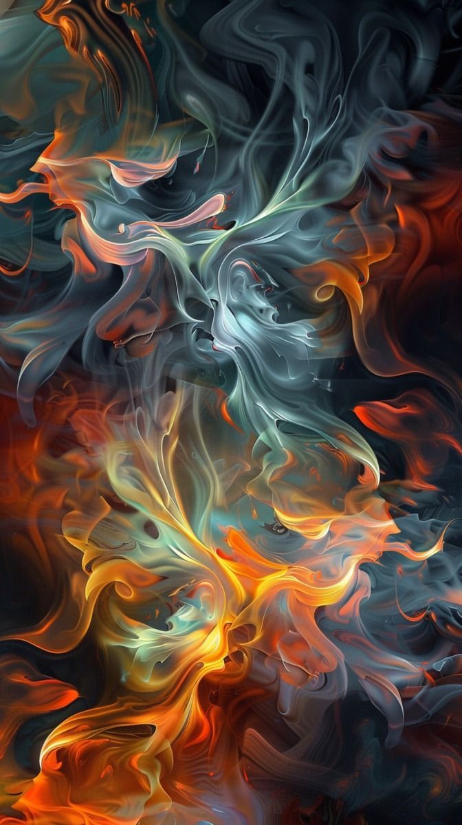 672x1200 Abstract Flames wallpaper HD 4k