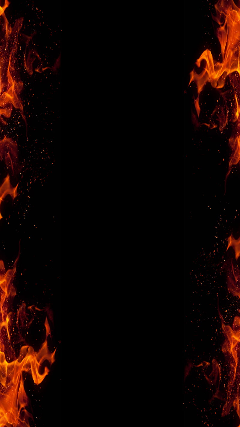 800x1422 Fire Edge, edge, fire, flames, HD phone wallpaper