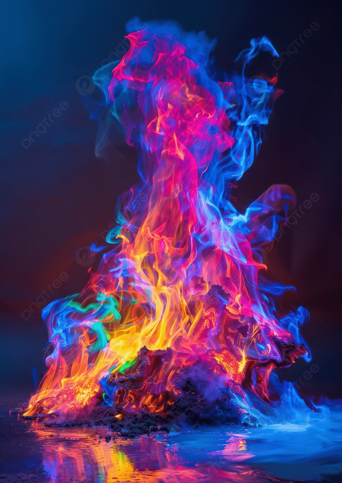 1200x1697 A Vibrant Display Of Colorful Flames Against Dark Background Showcasing Artistic Fire Imagery Wallpaper Image For Free Download