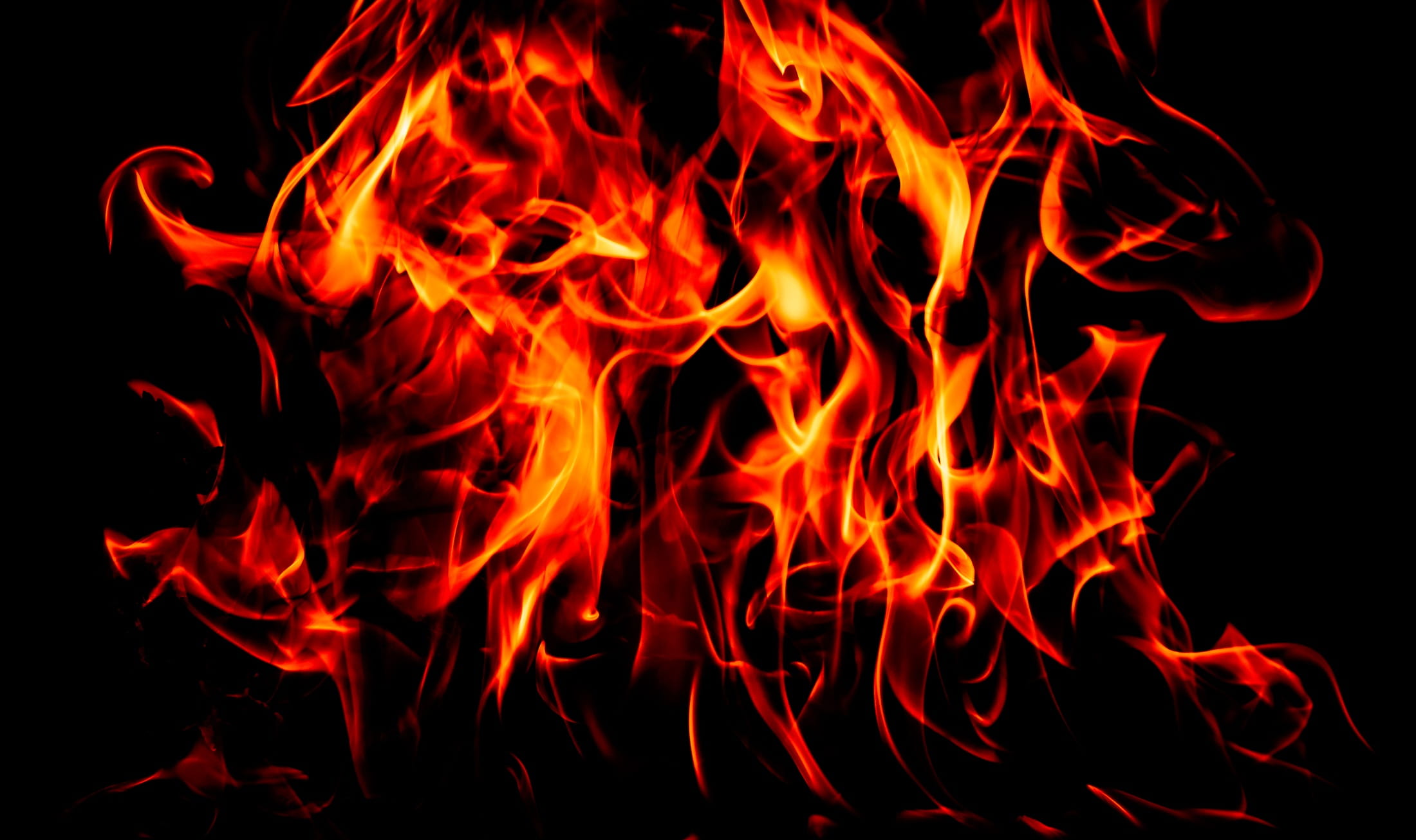 2200x1306 Royalty Free Photo: Red Flame Digital Wallpaper