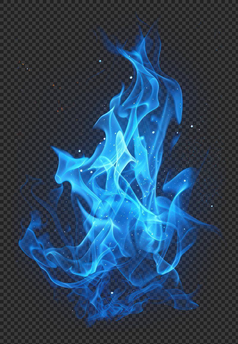 800x1156 Blue Fire PNG Image Wallpaper
