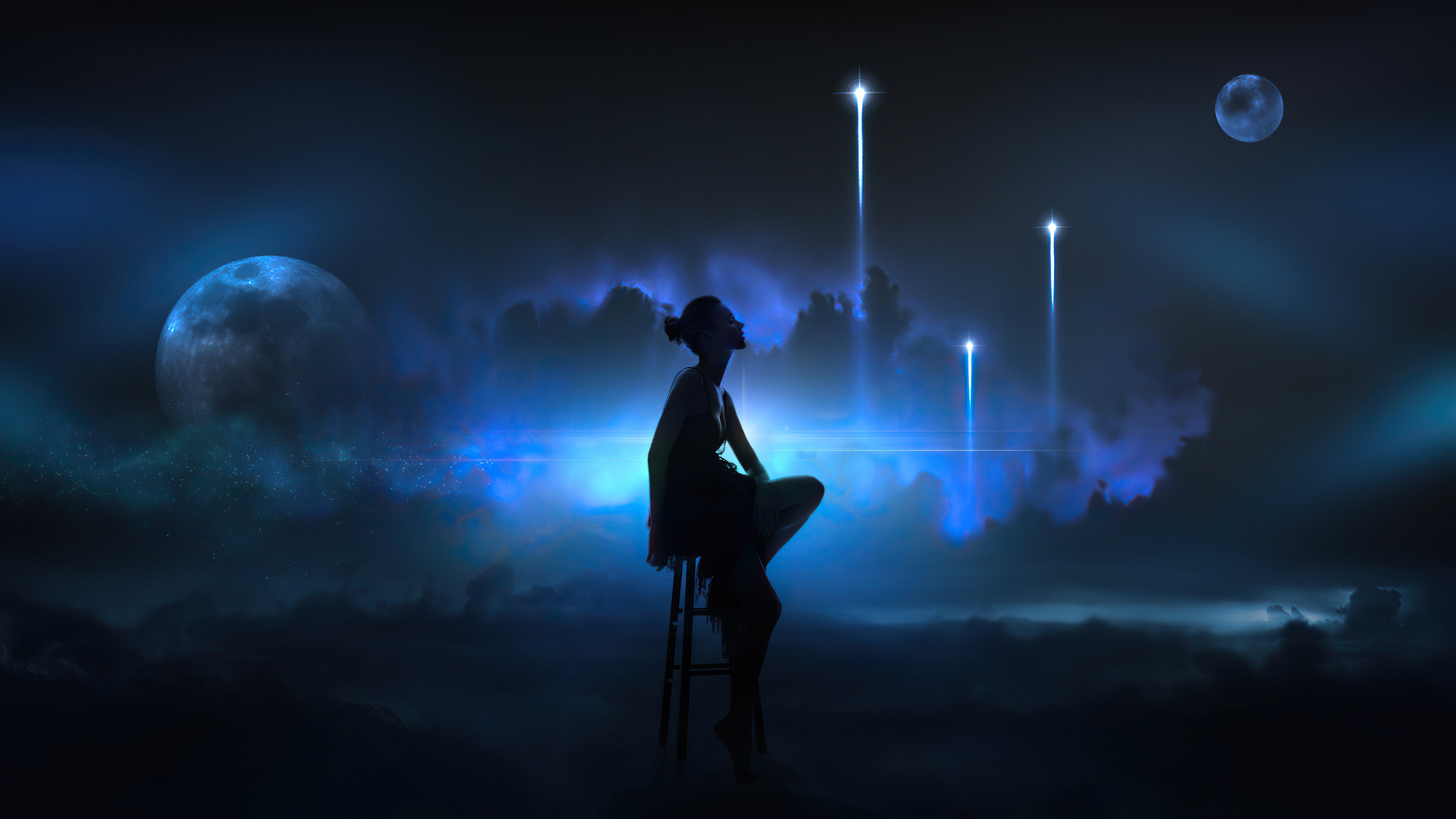 3840x2160 Symphony Of Lights Psychedelic Trippy Woman 4k Wallpaper, HD Artist Wallpaper, 4k Wallpaper, Image, Background, Photos and Picture