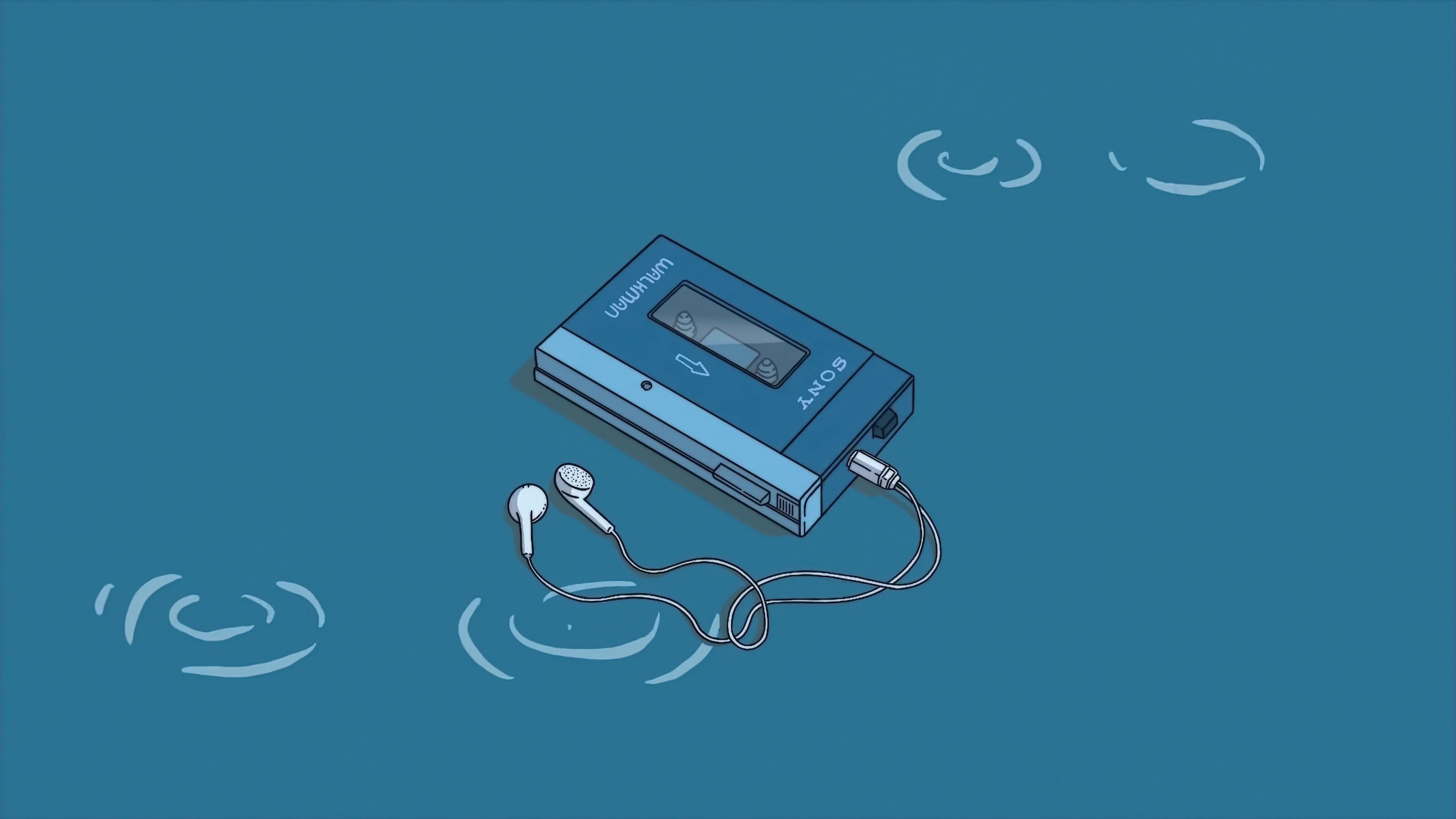 3840x2160 Sony Walkman Minimalist Aesthetic Wallpaper 4K for Desktop
