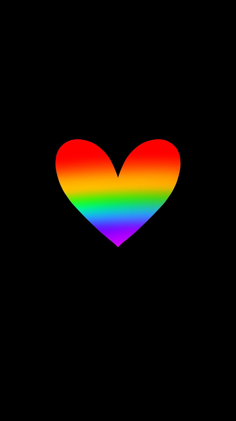 800x1422 Rainbow heart lgbt, gay, love, pride, rainbow, HD phone wallpaper
