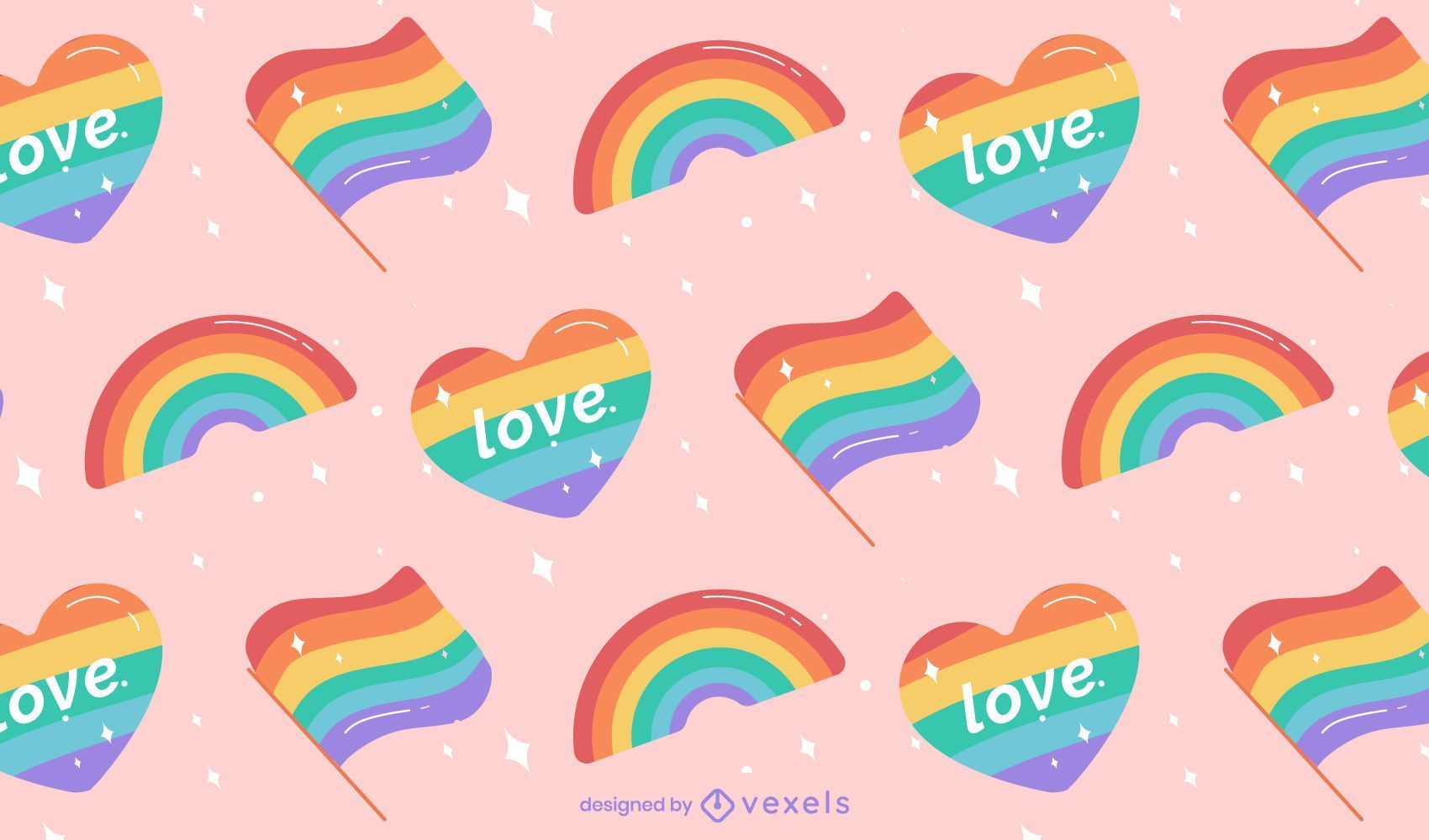 1700x1000 Pride Rainbow Pattern Design Vector Download