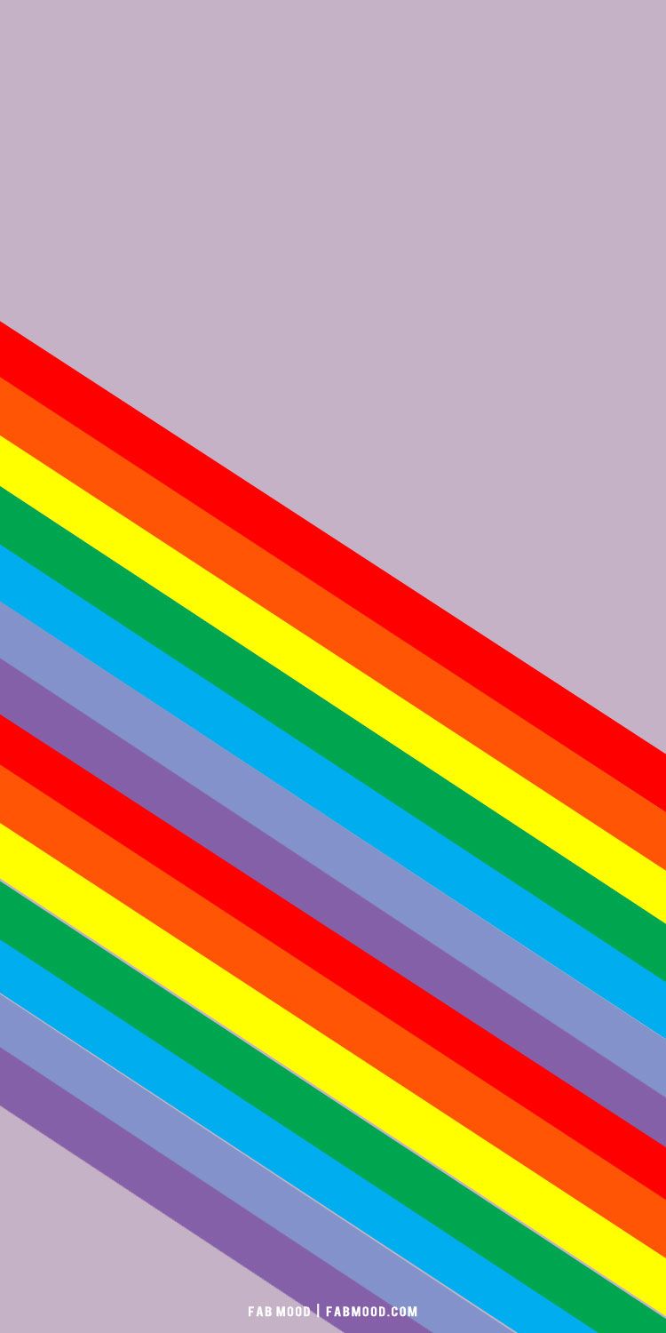 750x1500 Pride Wallpaper Ideas for iPhones and Phones : Rainbow on Lavender Background. Colour + Mood + Style Inspiration