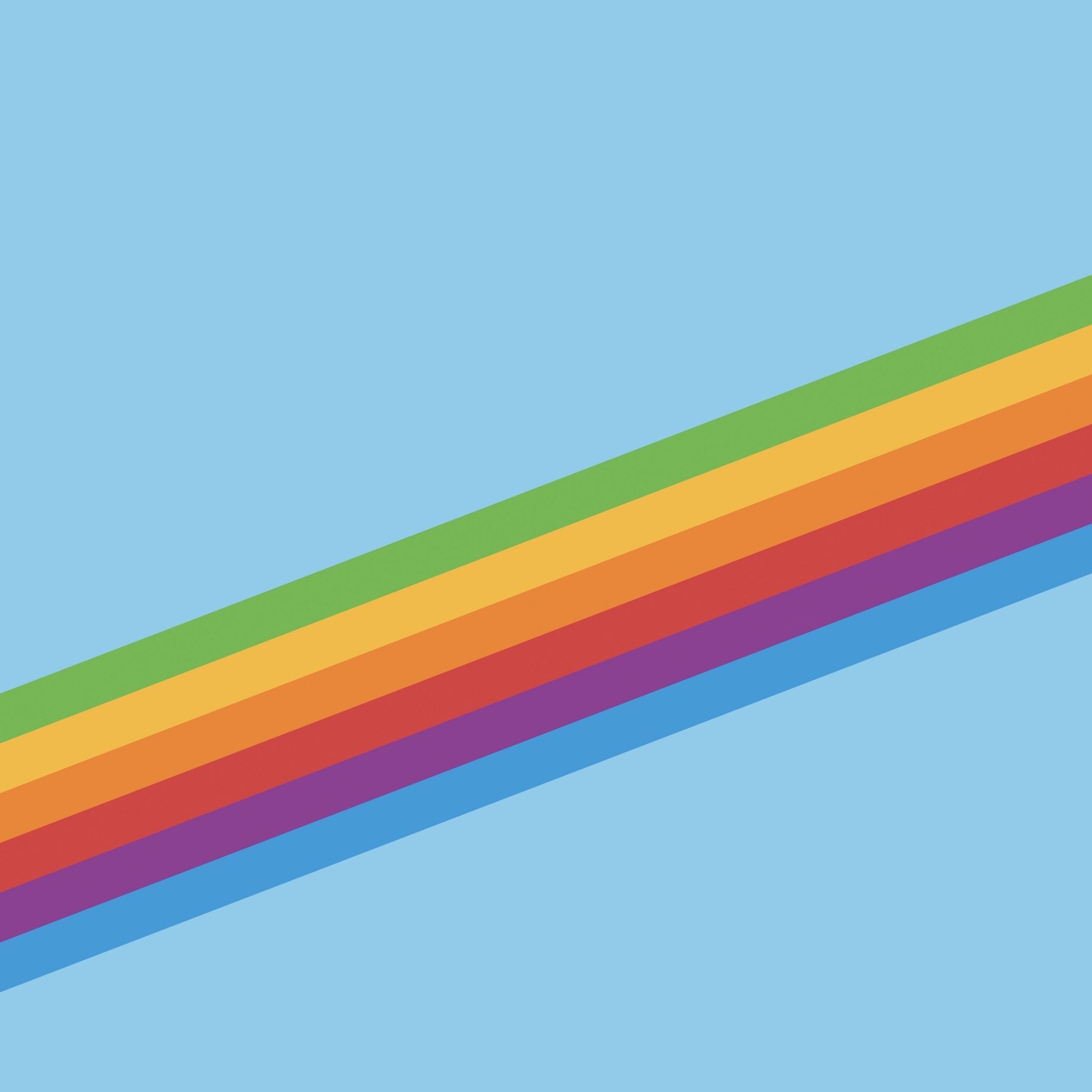 2500x2500 IOS 11 IPad Rainbow Pride Stripe Blue