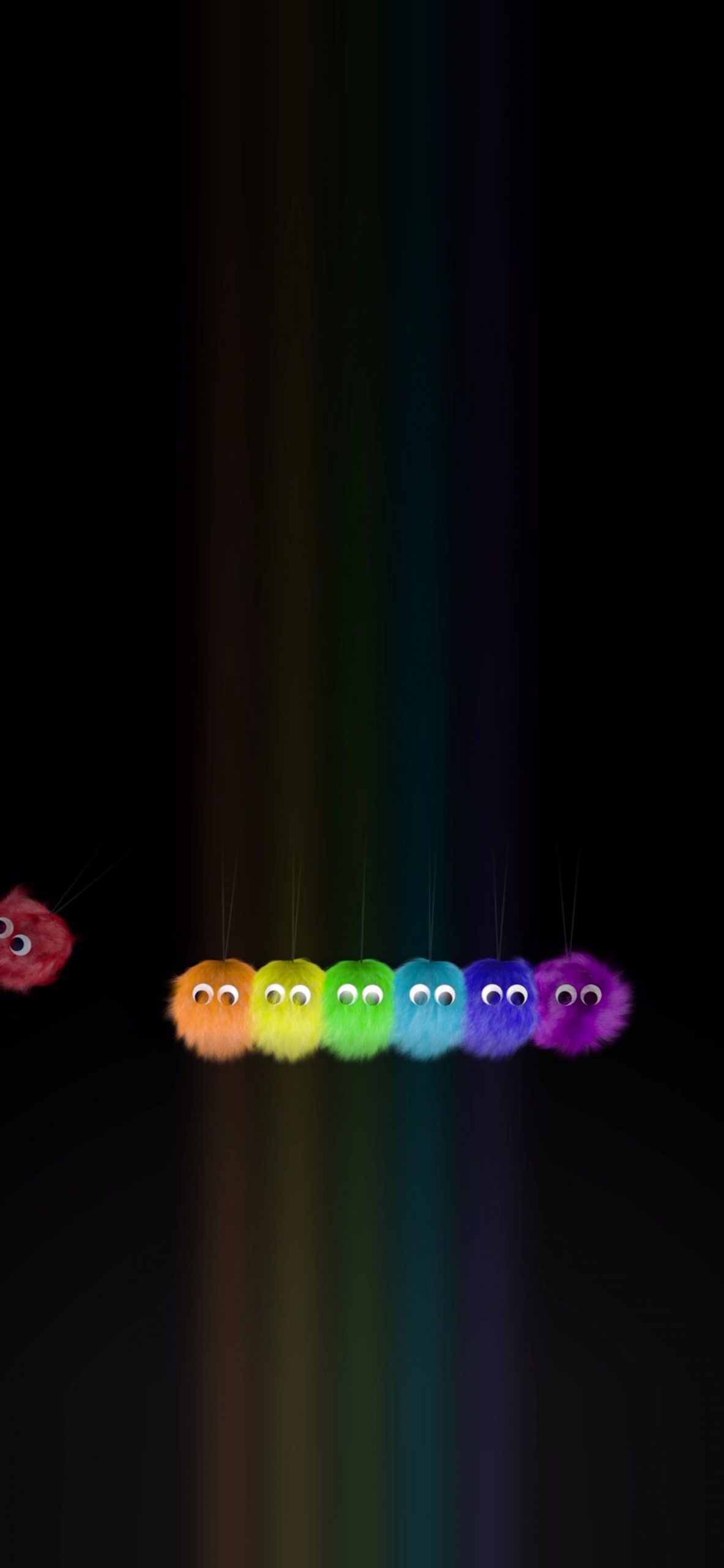 1183x2560 Fuzzy Rainbow Pride