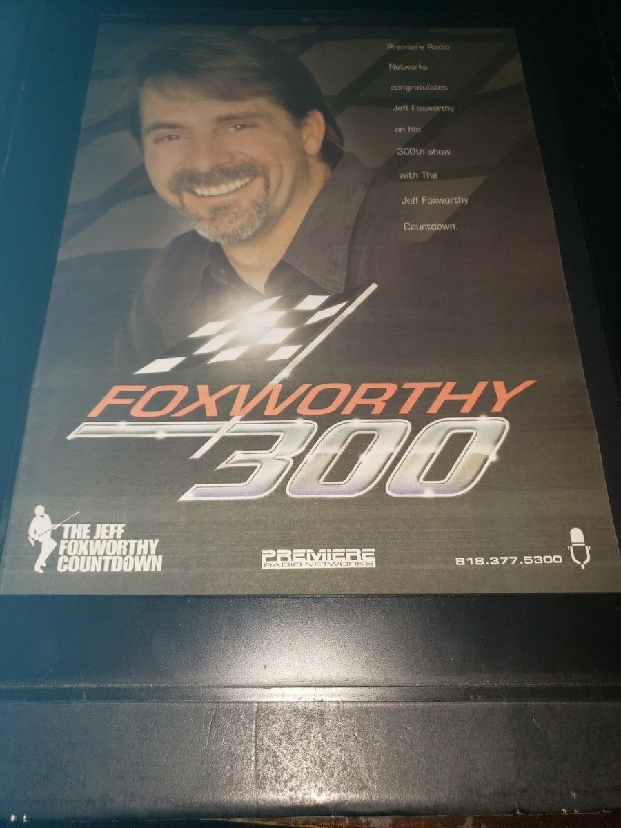 900x1200 The Jeff Foxworthy Countdown Radio Show Promo Poster Ad Framed