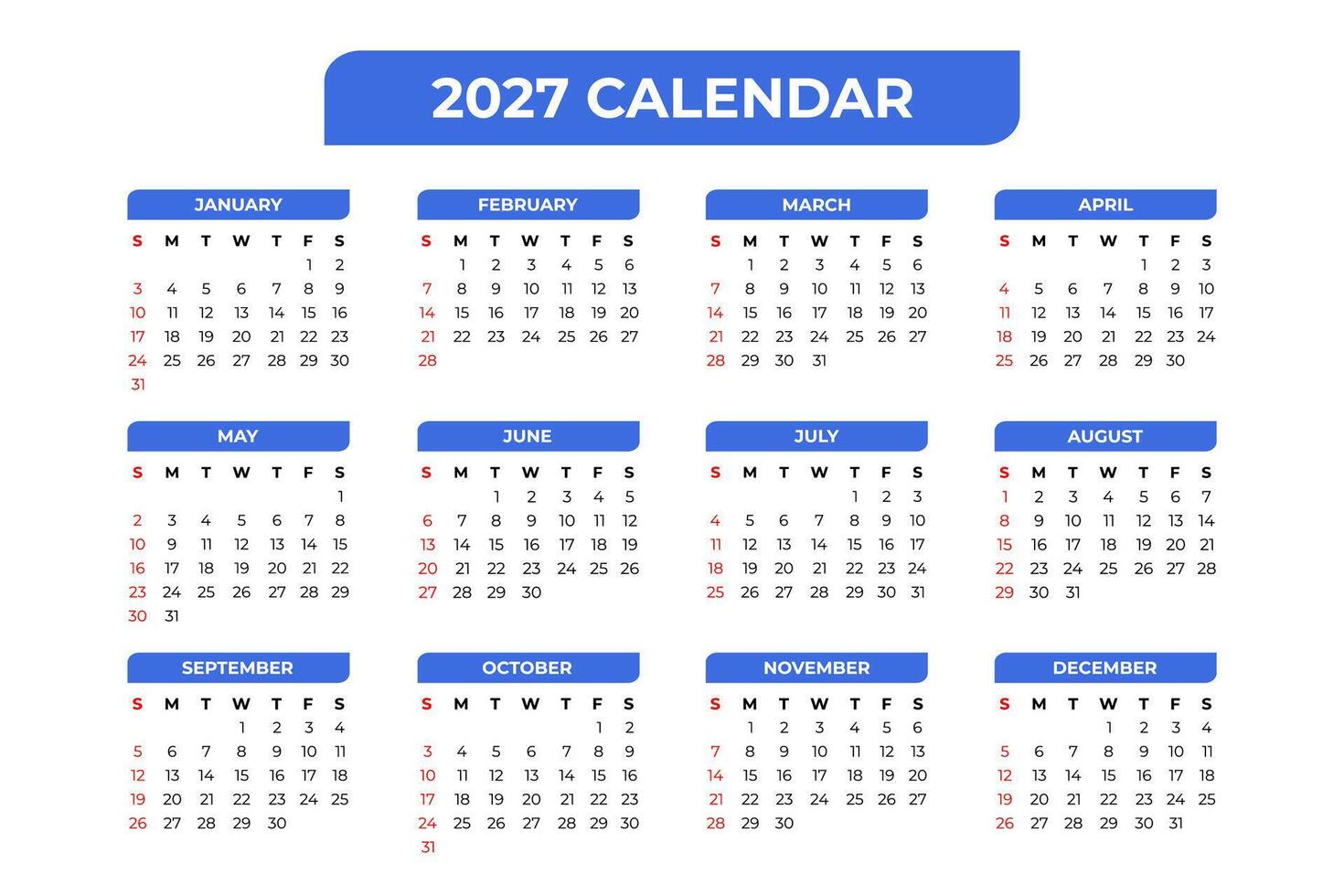 1470x980 Basic Calendar in White Background