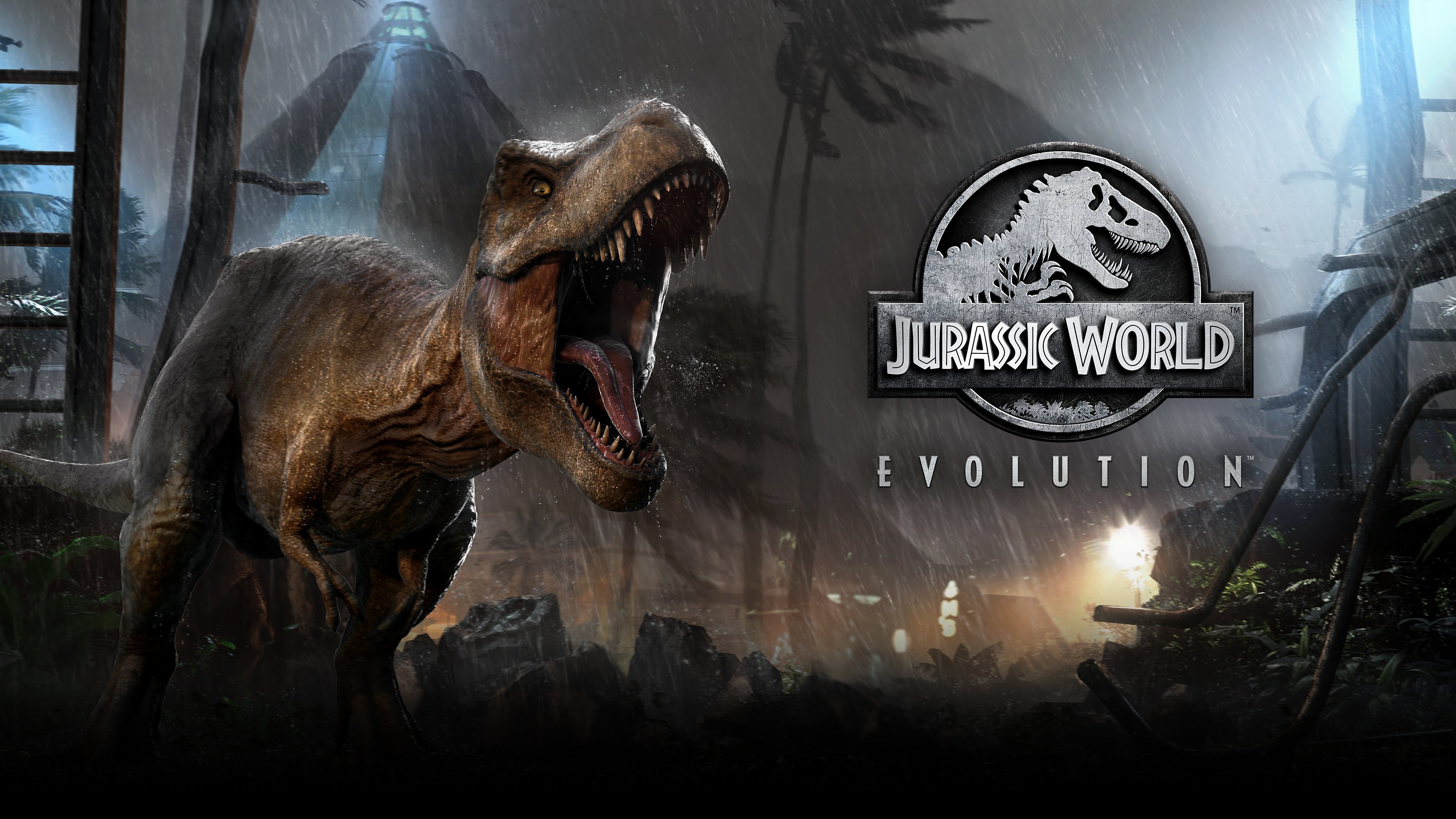 3840x2160 Desktop wallpaper: Jurassic World: Evolution, Video Game, Tyrannosaurus Rex 4K free download for PC. 1050861