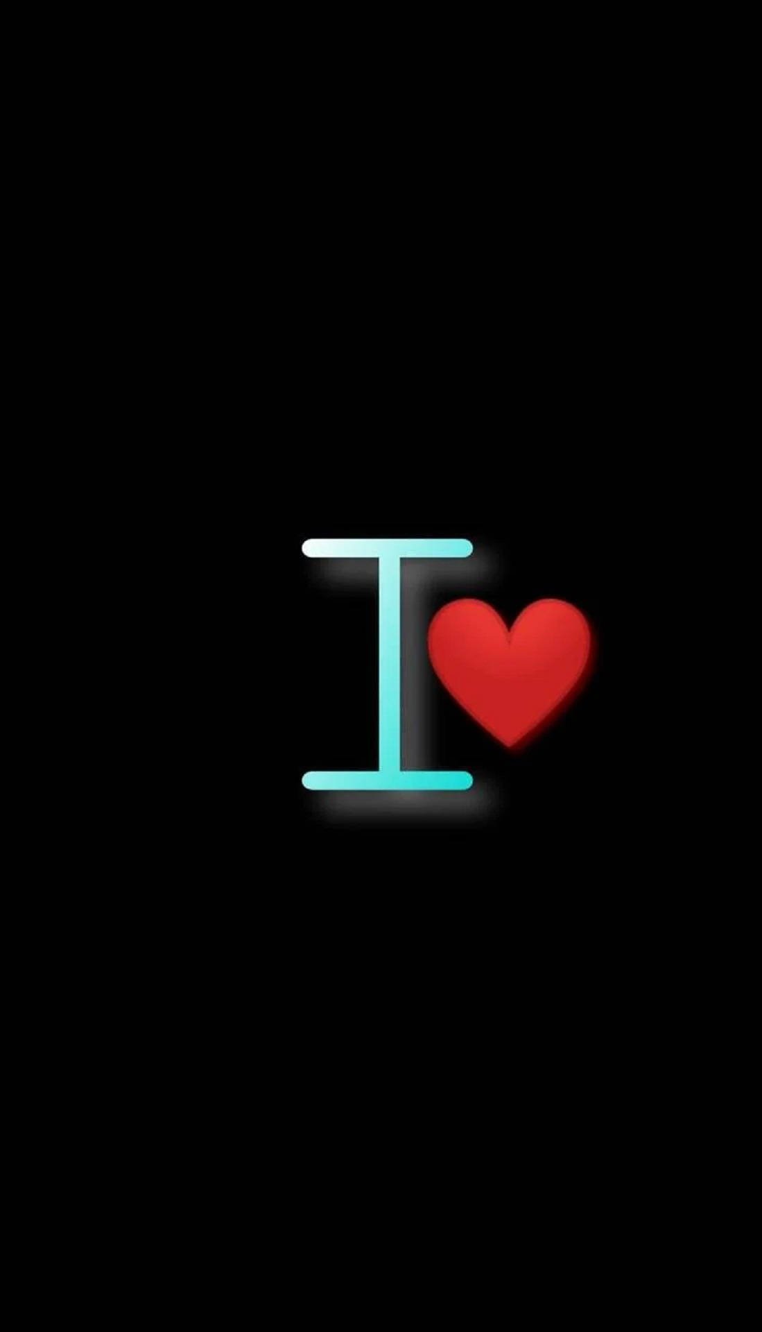 1099x1920 Download Letter I With Red Heart Wallpaper