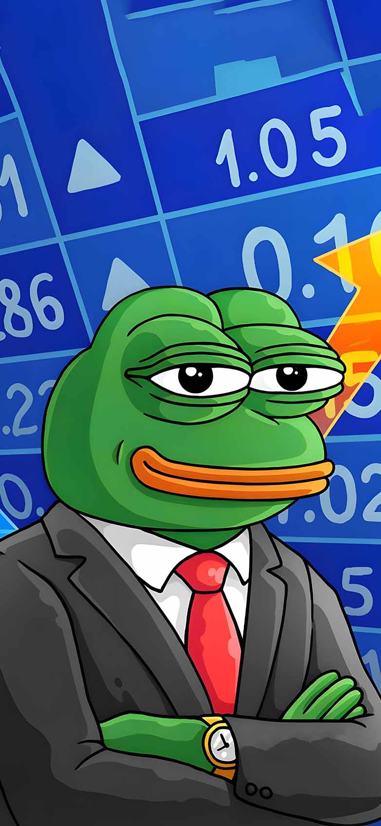 782x1692 Pepe the Frog Crypto Trader Stocks Wallpaper