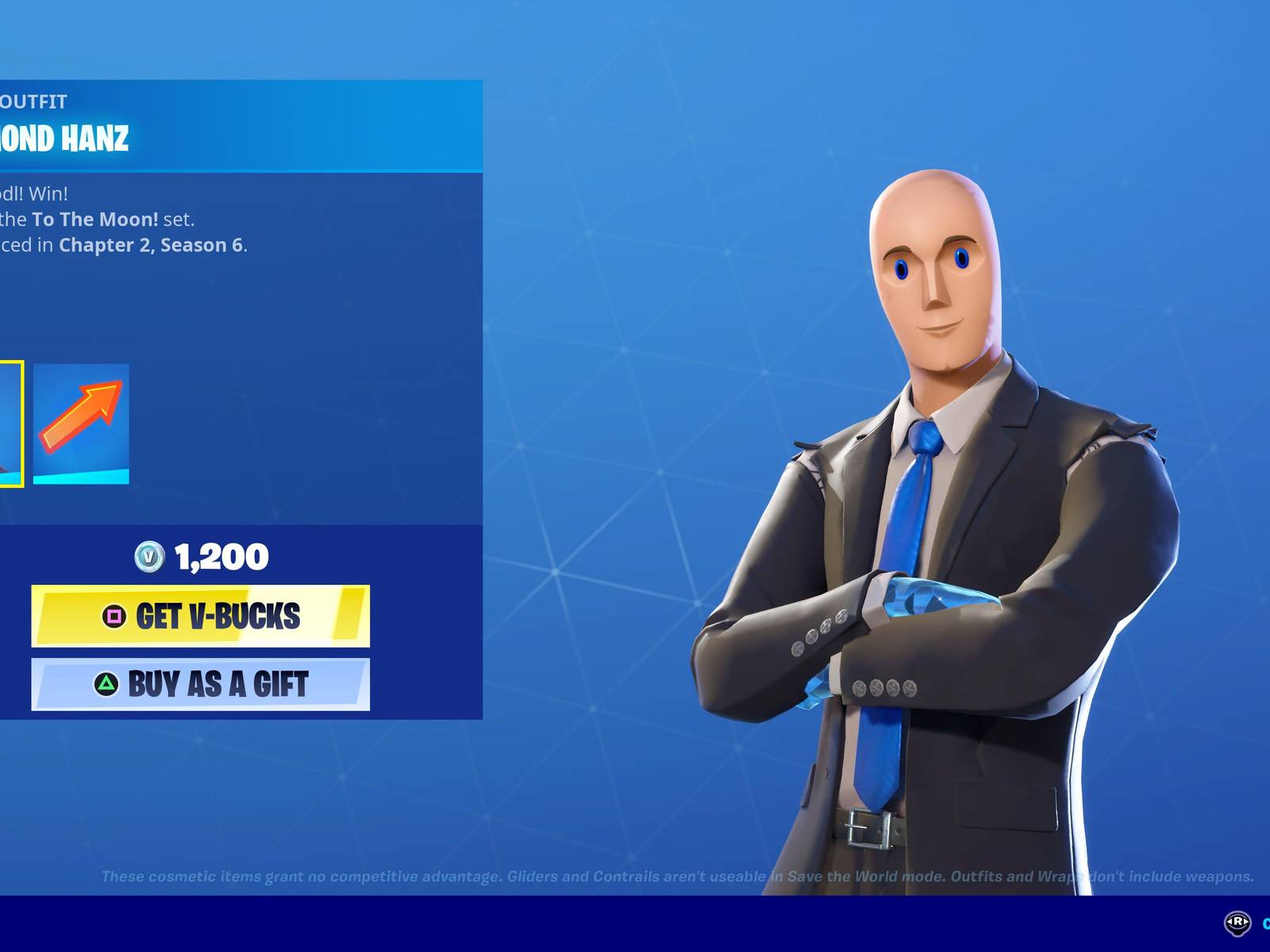 1600x1200 Fortnite's April Fools' skin: Stonks meme guy 'Diamond Hanz'