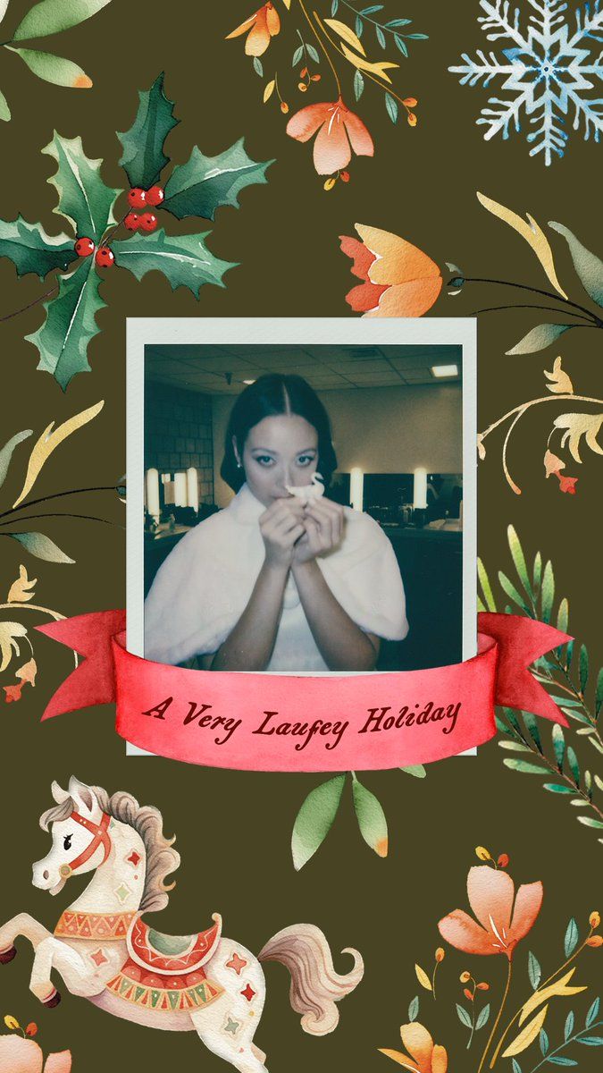 675x1200 laufey's 12 days of christmas day 5: a very laufey holiday wallpaper ❄️ download here