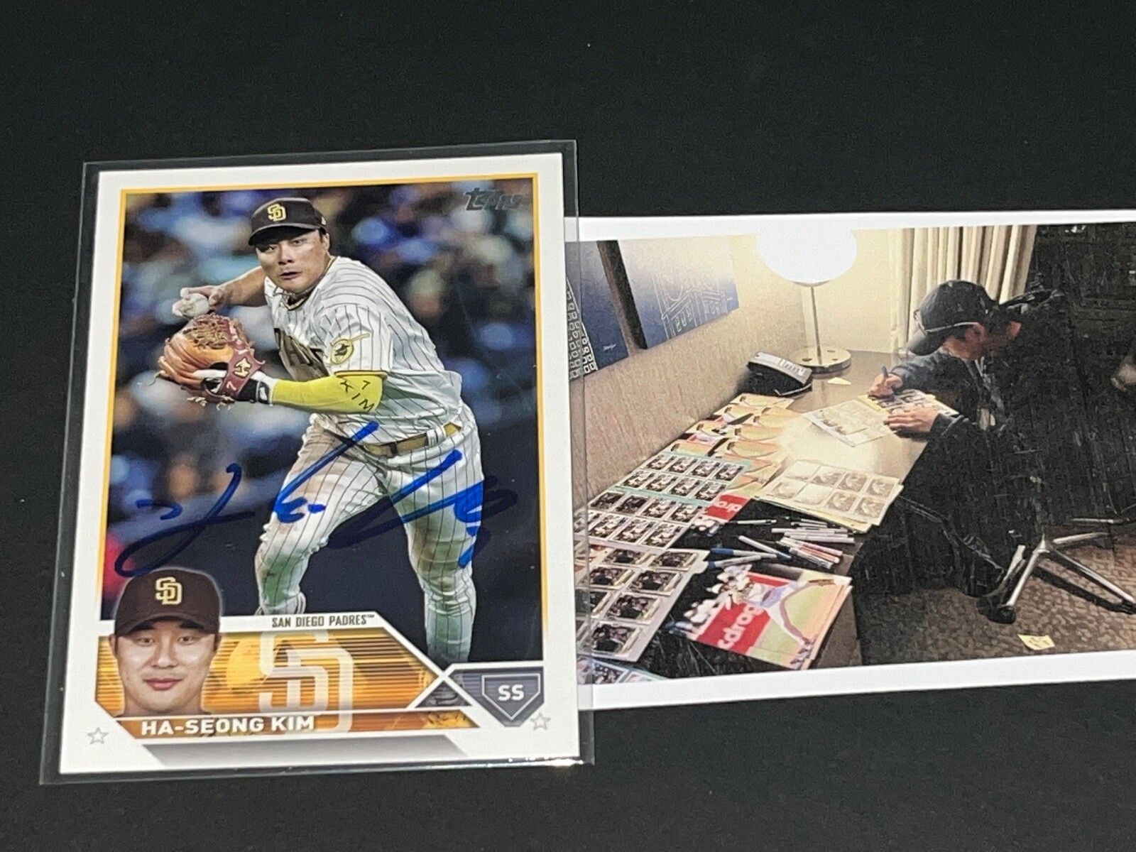 1600x1200 Ha Seong Kim San Diego Padres Auto Signed 2023 Topps