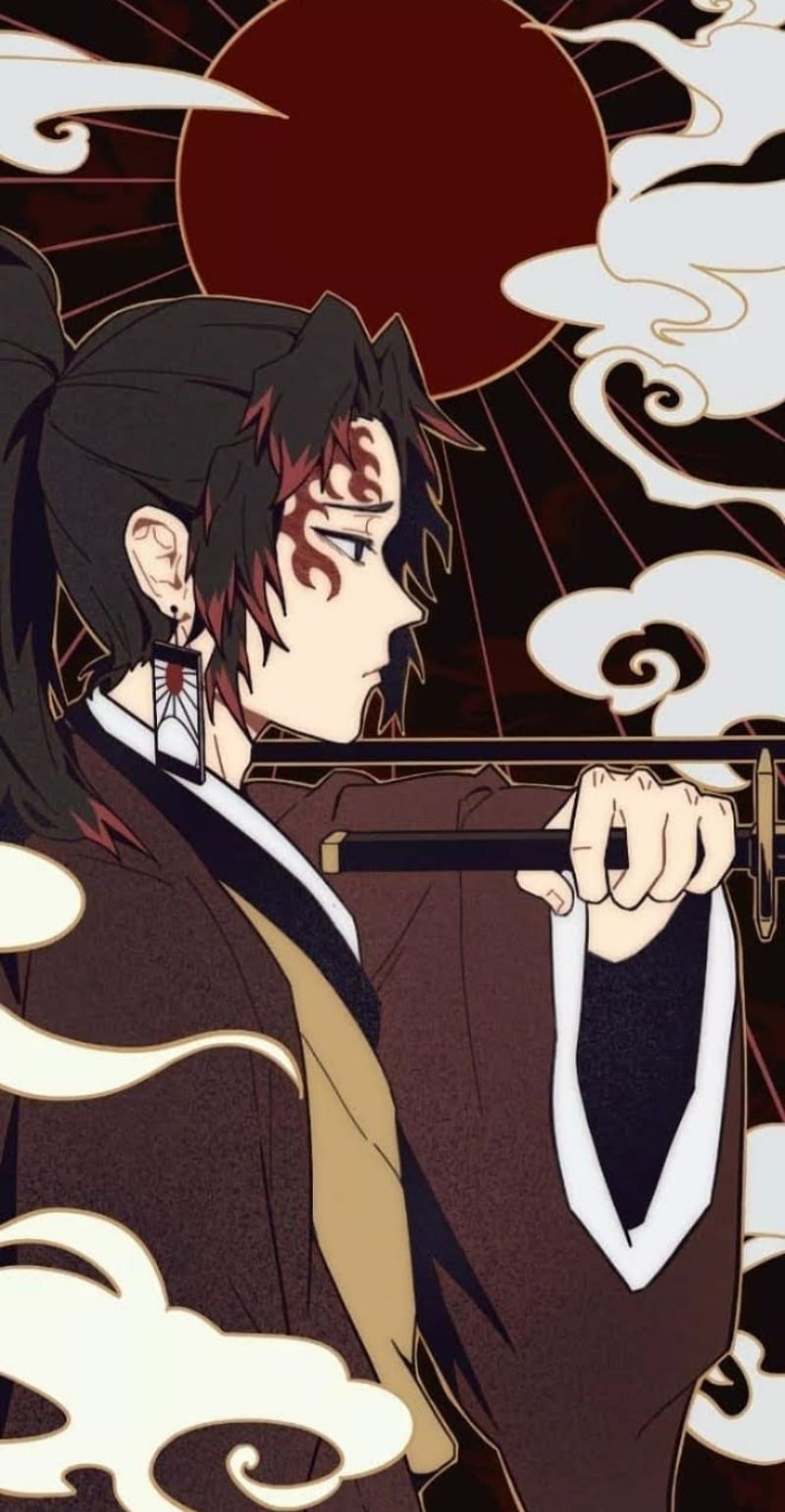 800x1541 Yoriichi, art, demon slayer, kimetsu no yaiba, anime, HD phone wallpaper
