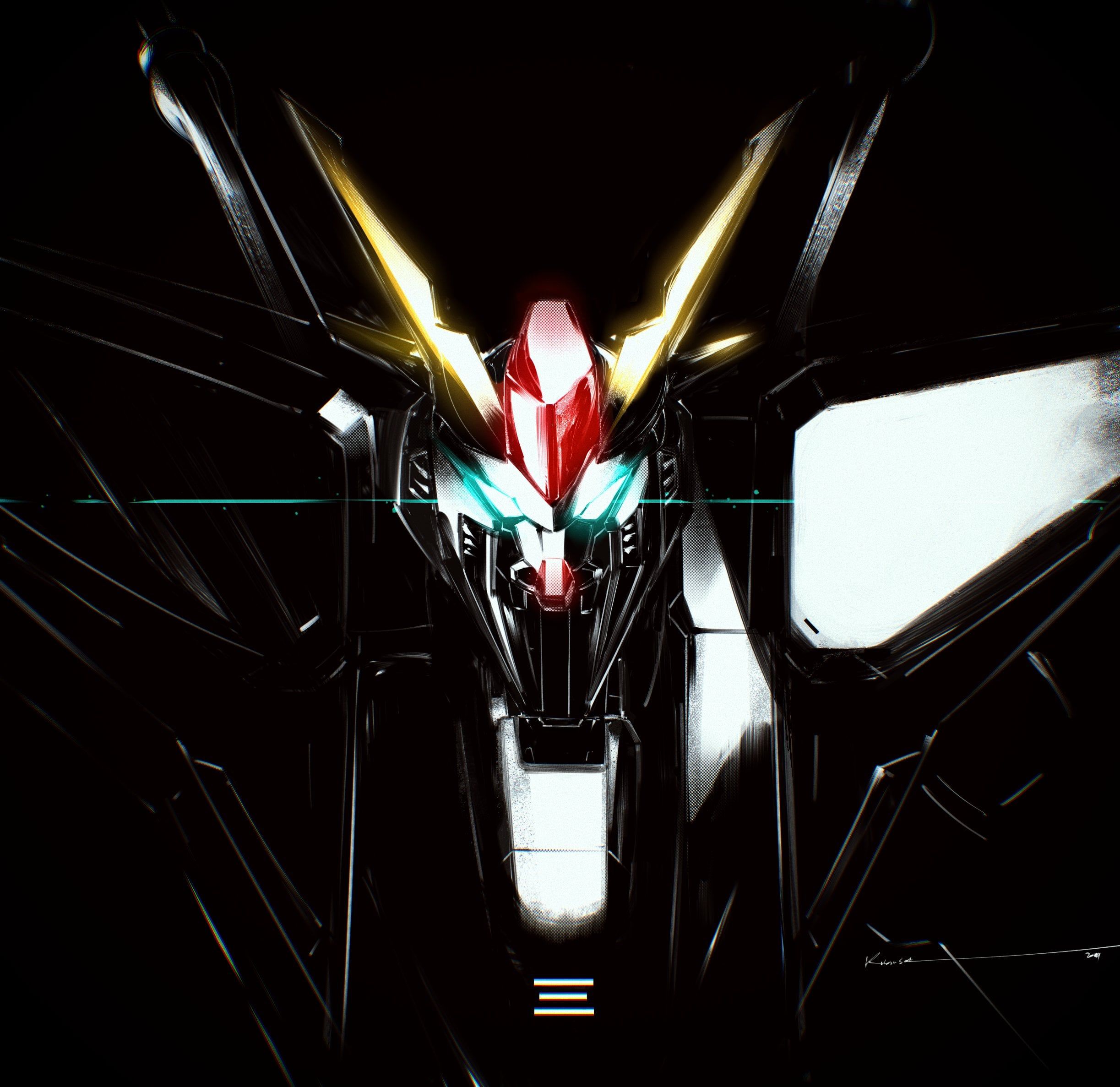 2446x2374 I Made A RX 105 XI Gundam Fanart