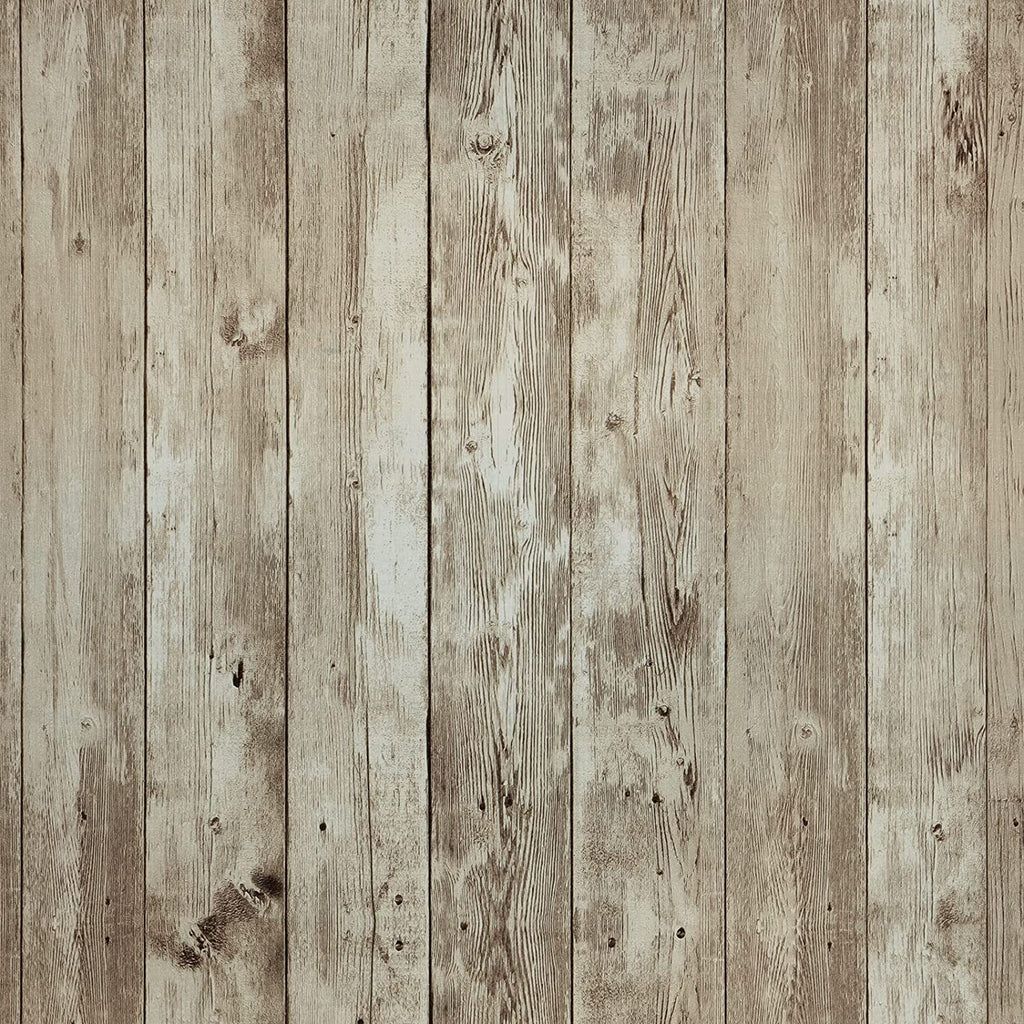 1024x1024 VEELIKE Aged Brown Shiplap Wallpaper 17.7×354 (45cm×9m)