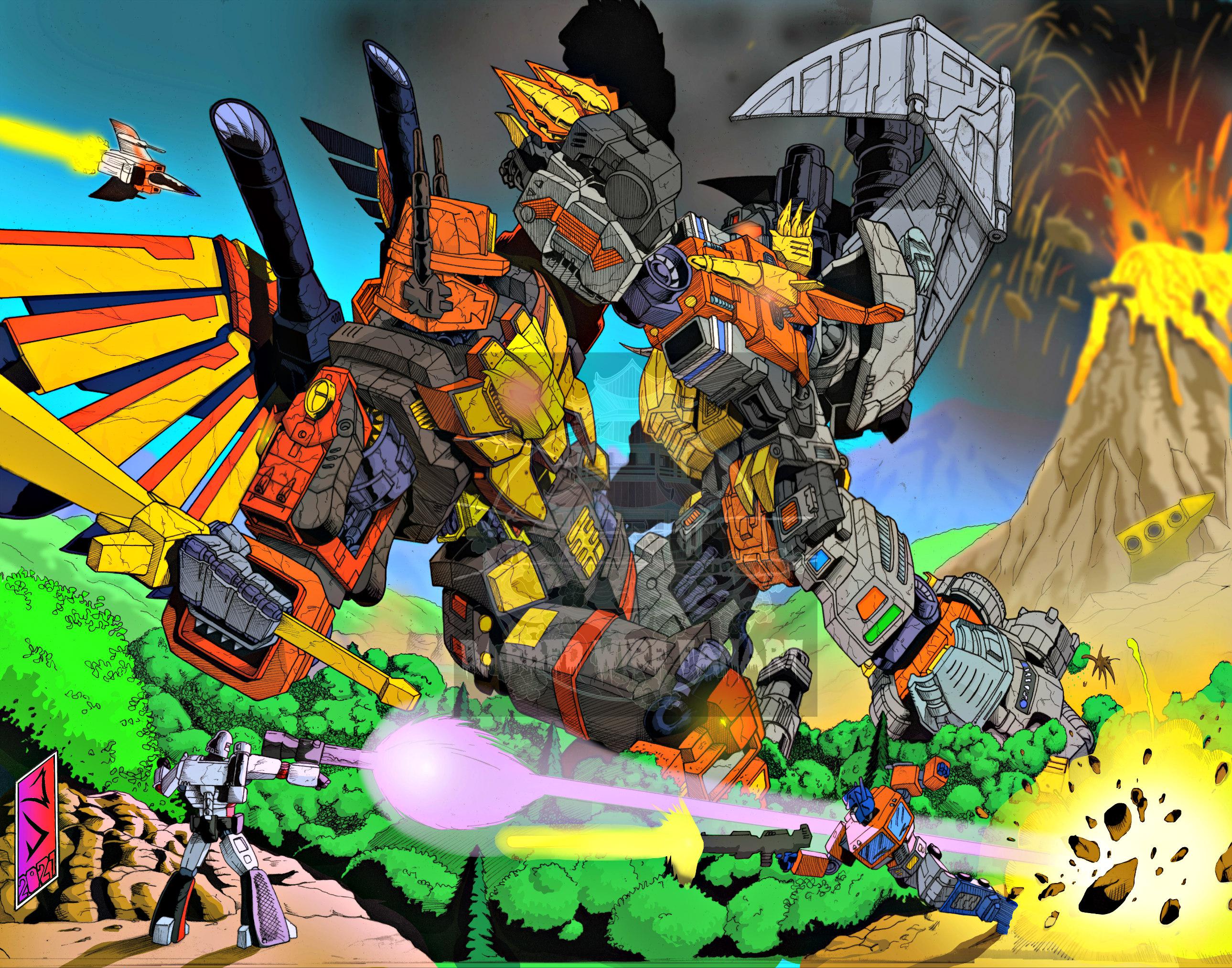 2579x2027 Of 3 22x17 Predaking Vs Volcanus Shuraking, With A Couple Of Cameos