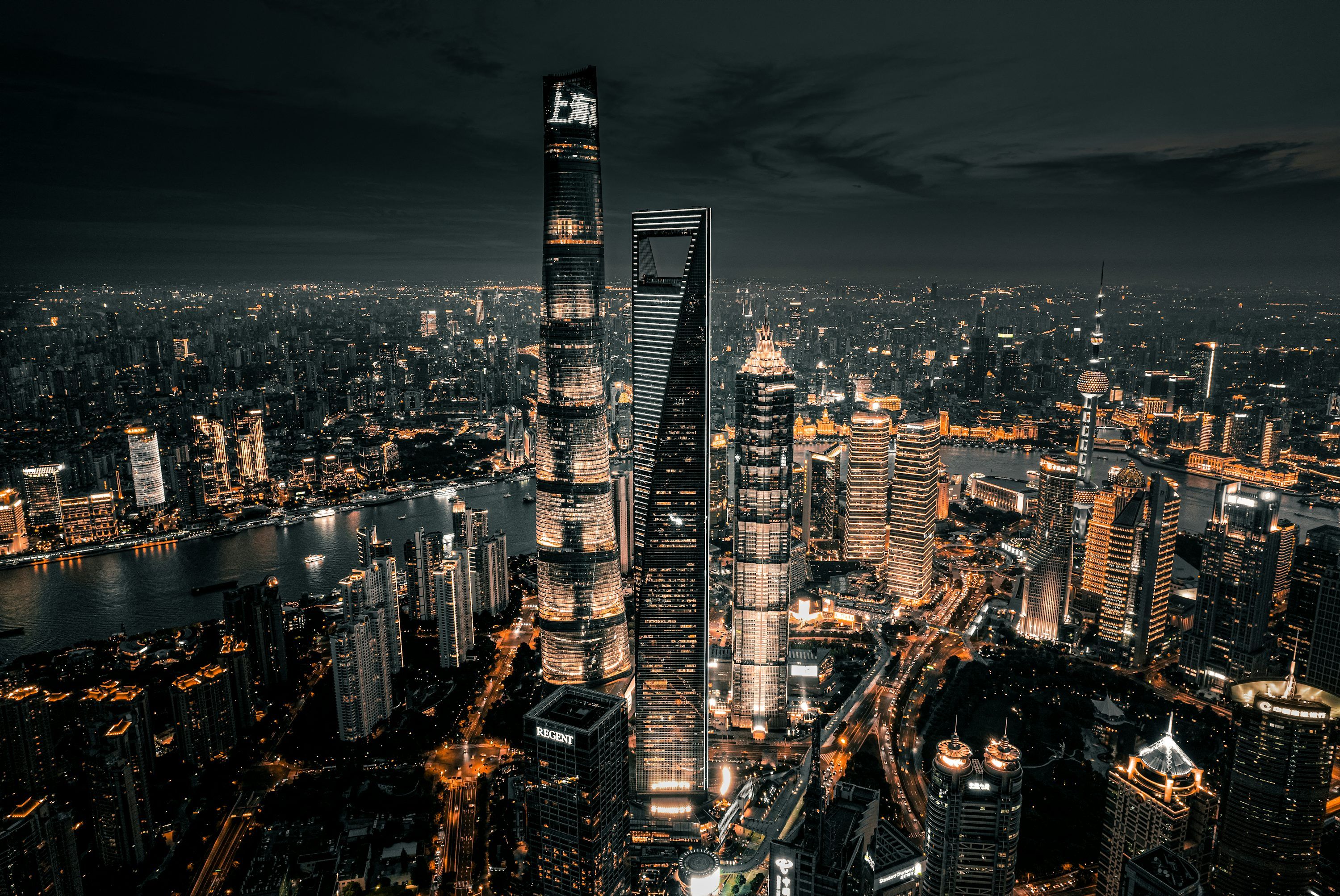 3000x2007 Shanghai Night Picture. Download Free Image
