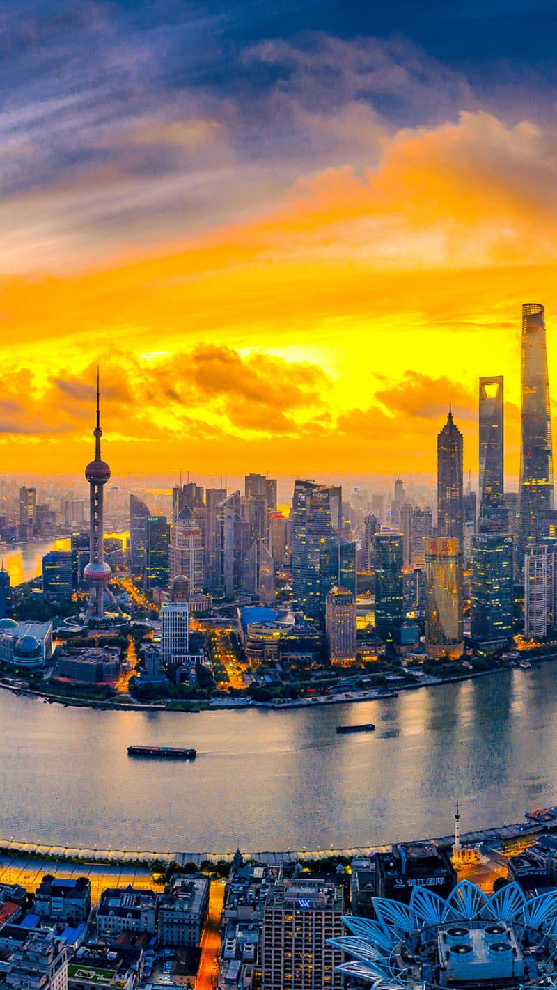 800x1422 Shanghai Cityscape, cities, city, cool, kong, life, luxury, new, new york, split, HD phone wallpaper