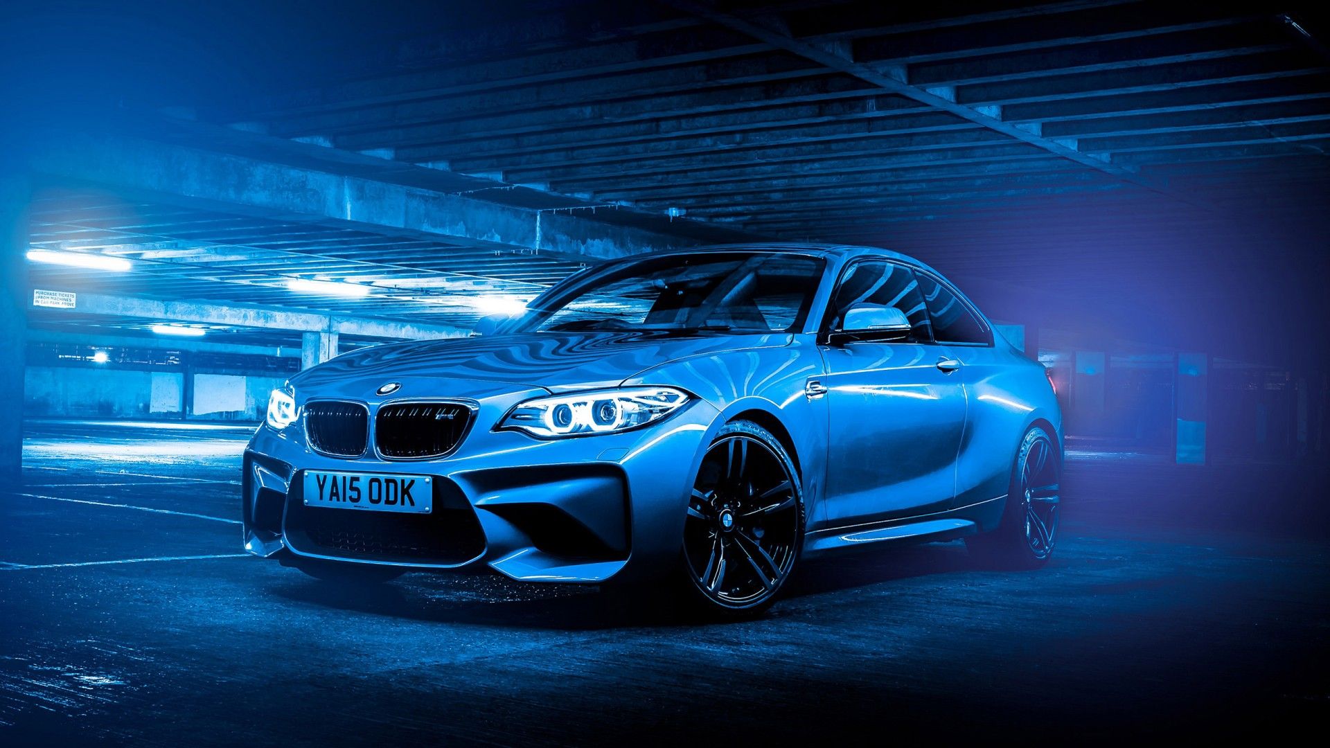 1920x1080 BMW M2 Coupe Blue Car Coupé Luxury Car HD Cars Wallpaper