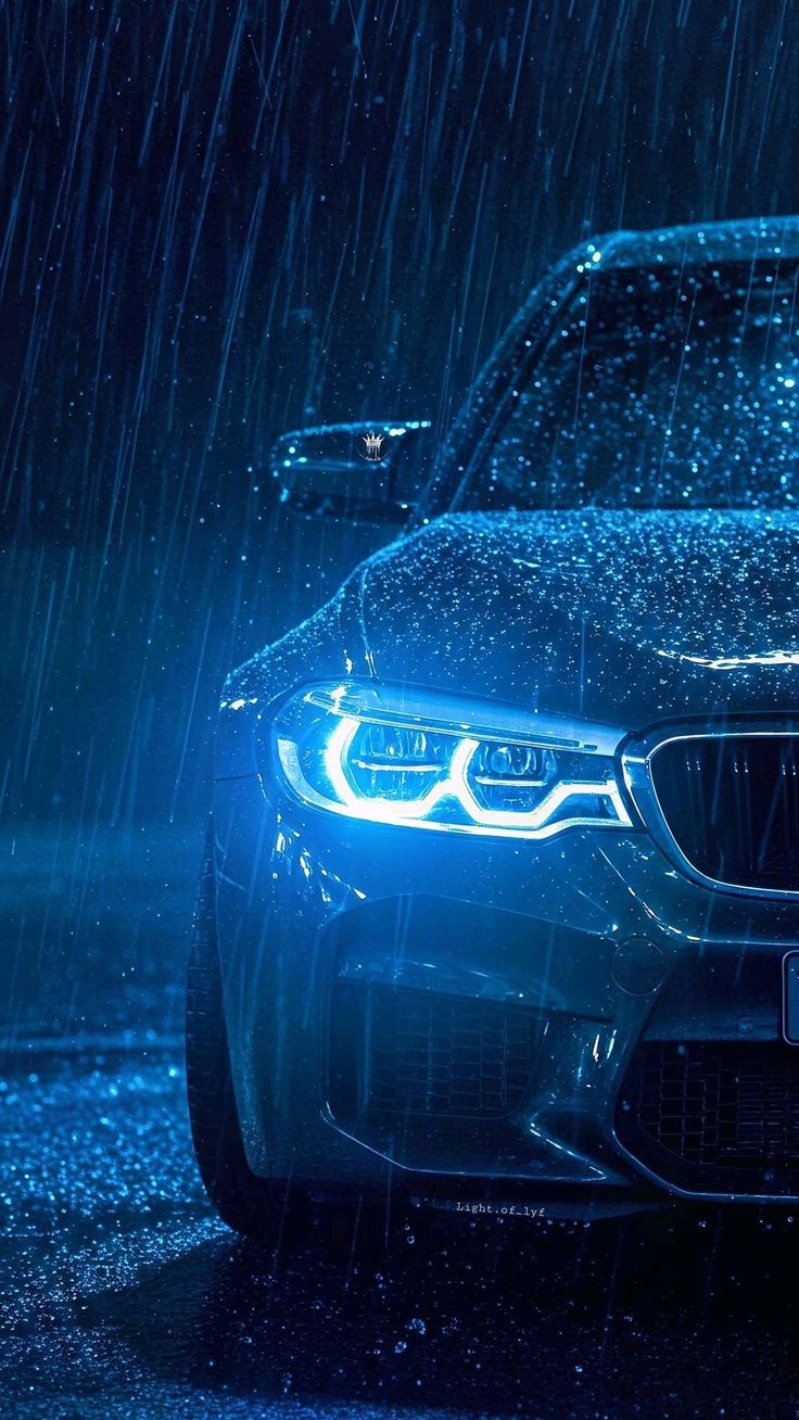 736x1308 BMW BLUE HEADLIGHT WALLPAPER