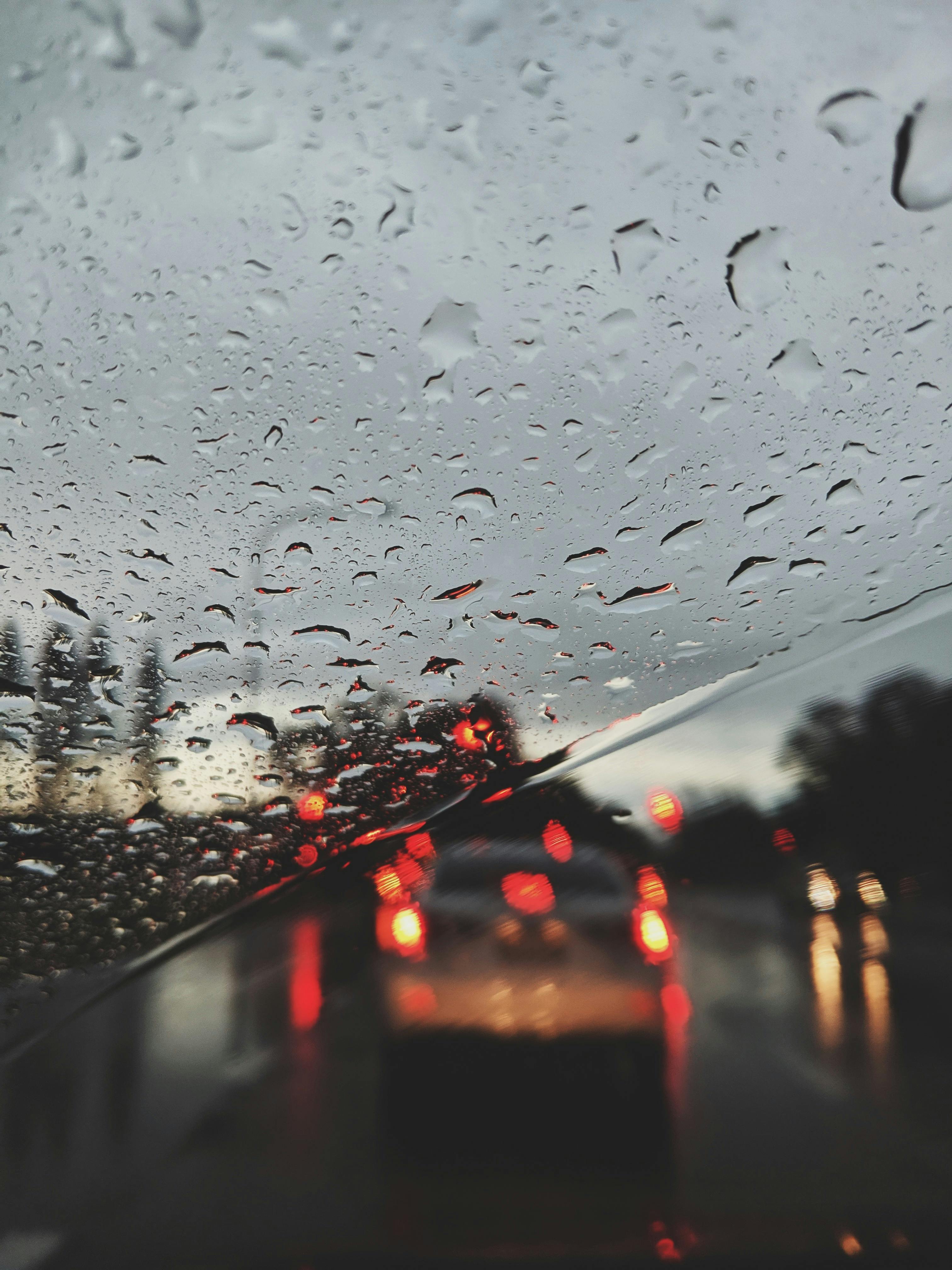 3024x4032 Close Up Of Raindrops On The Windshield · Free