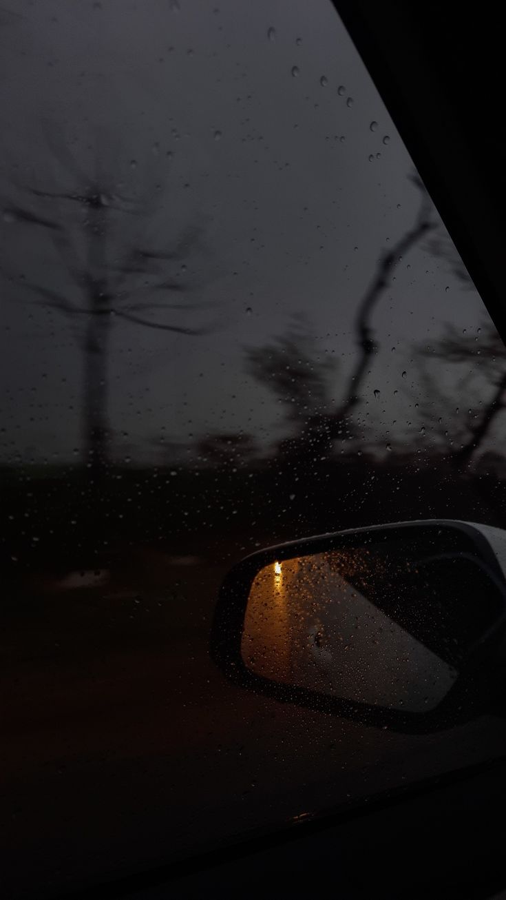 735x1306 Car window rain aesthetic wallpaper