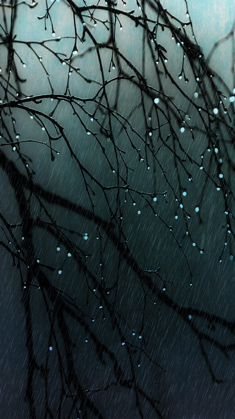 800x1423 Rainy Day, blue, blues, dark, drops, melancholy, newyear purple, rain, HD phone wallpaper