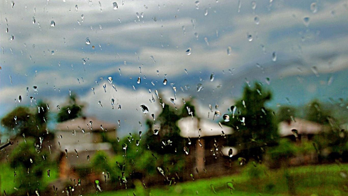 1366x768 Rainy Day Nature Landscape Wallpaper